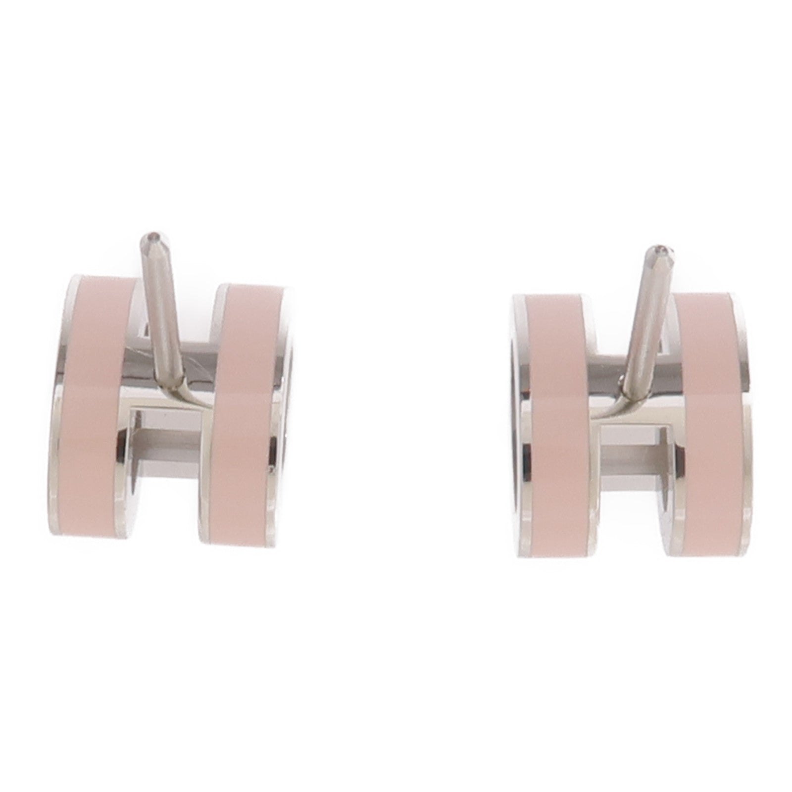 HERMES 金屬Mini Pop H Earrings耳環Rose Dragee