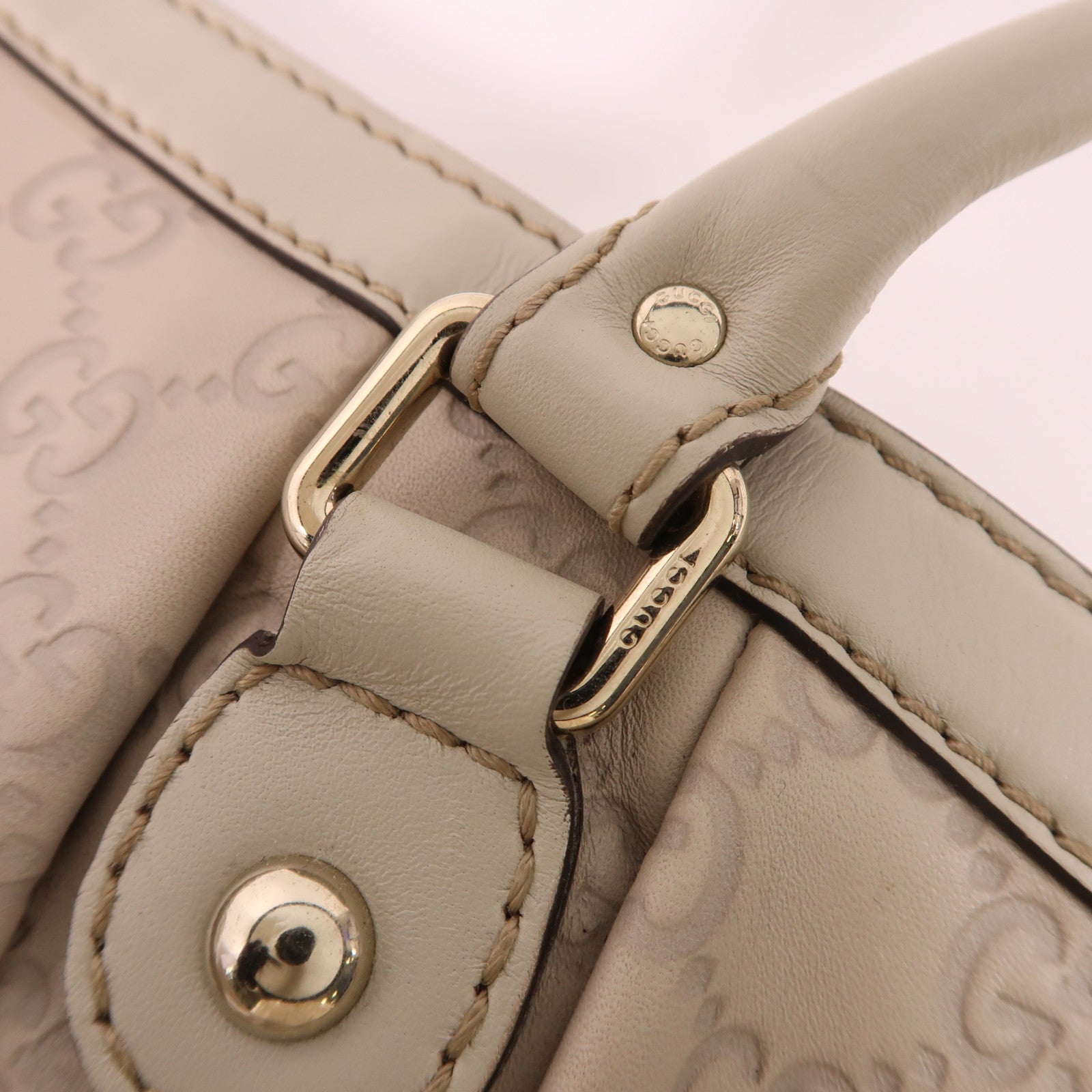 GUCCI GG GHW Sukey Shoulder Bag 296835 Calfskin Leather Beige