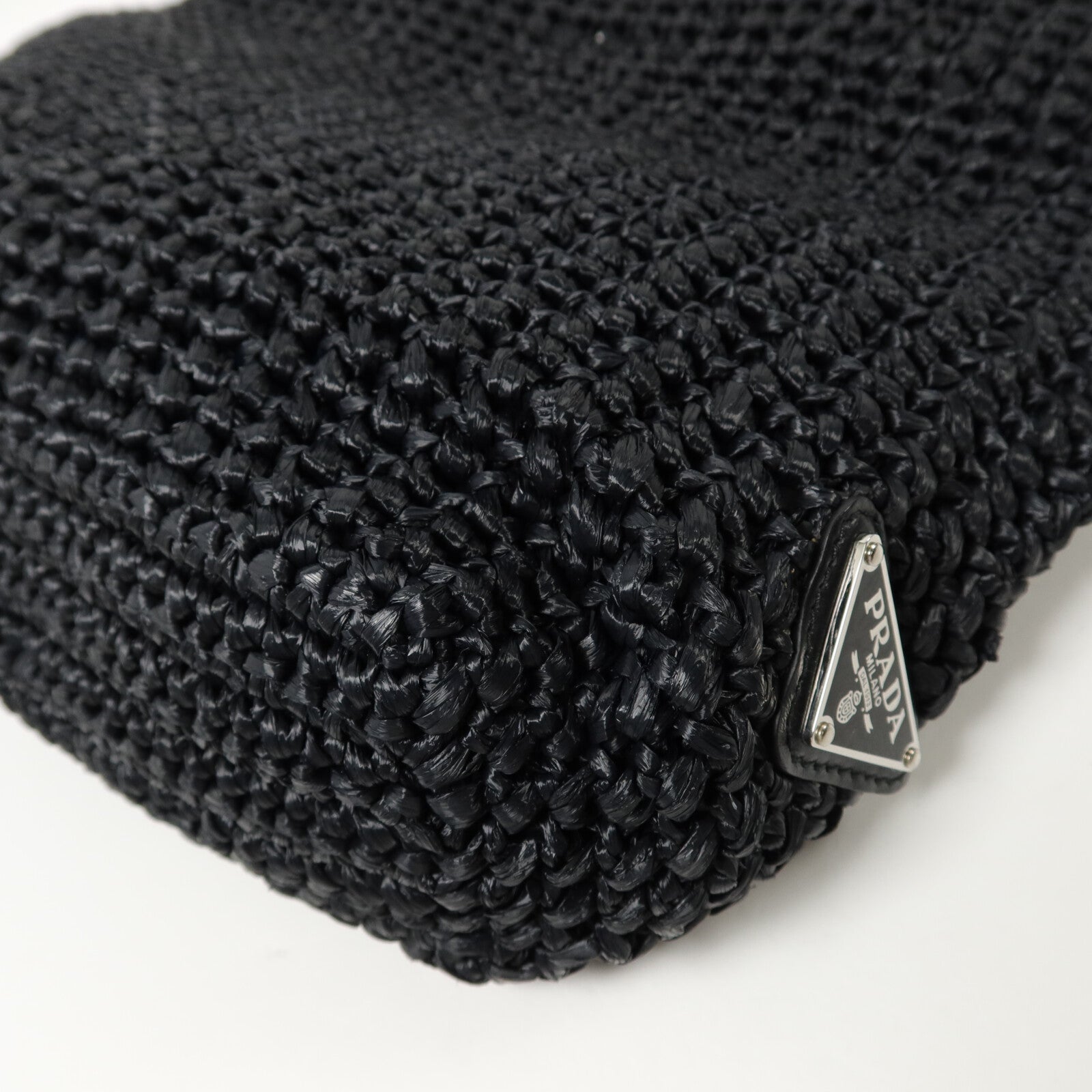 PRADA Raffia Small Crochet Tote手挽袋