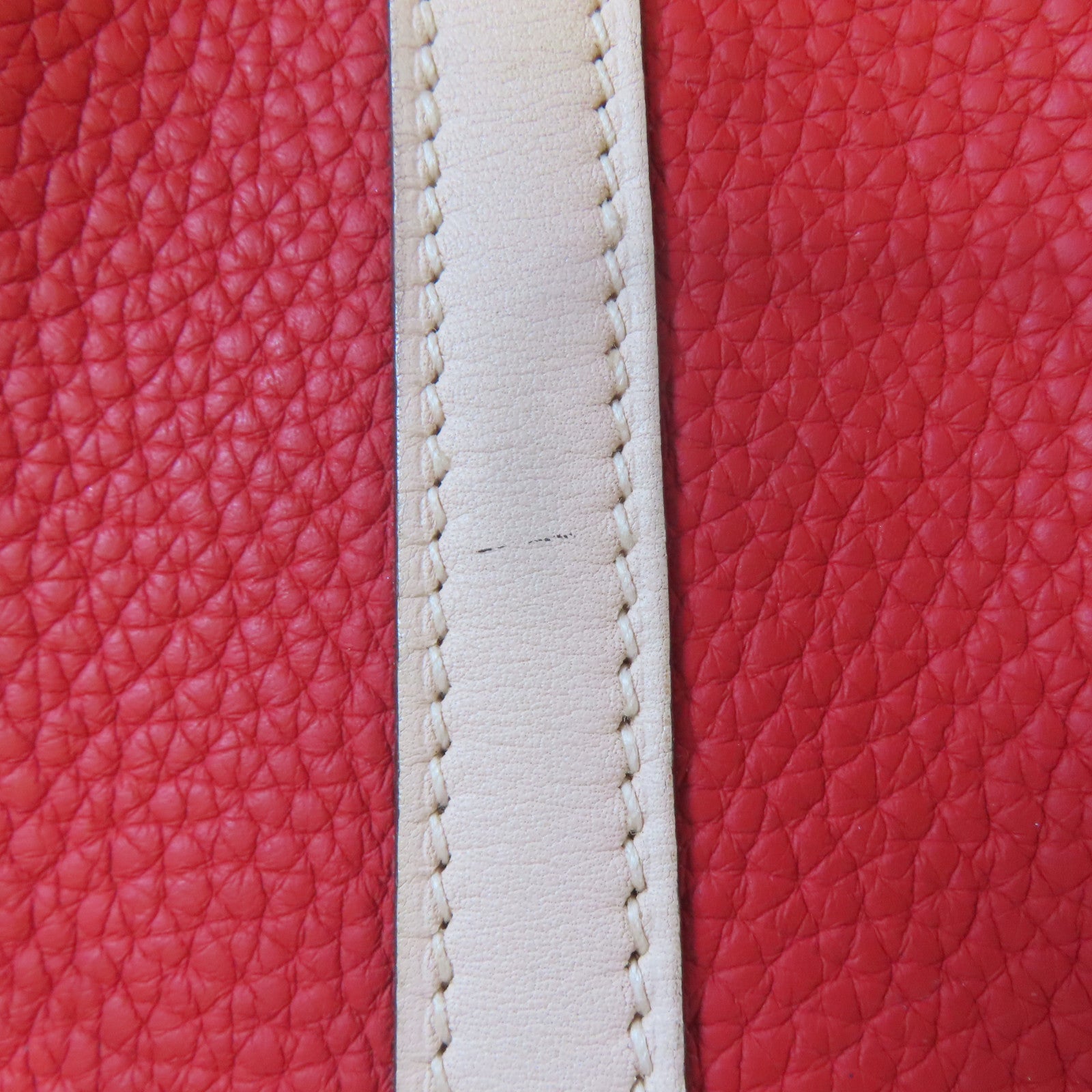 HERMES Clemence皮革/Swift皮革Picotin MM銀扣手挽袋Rose Eglantine/紅色