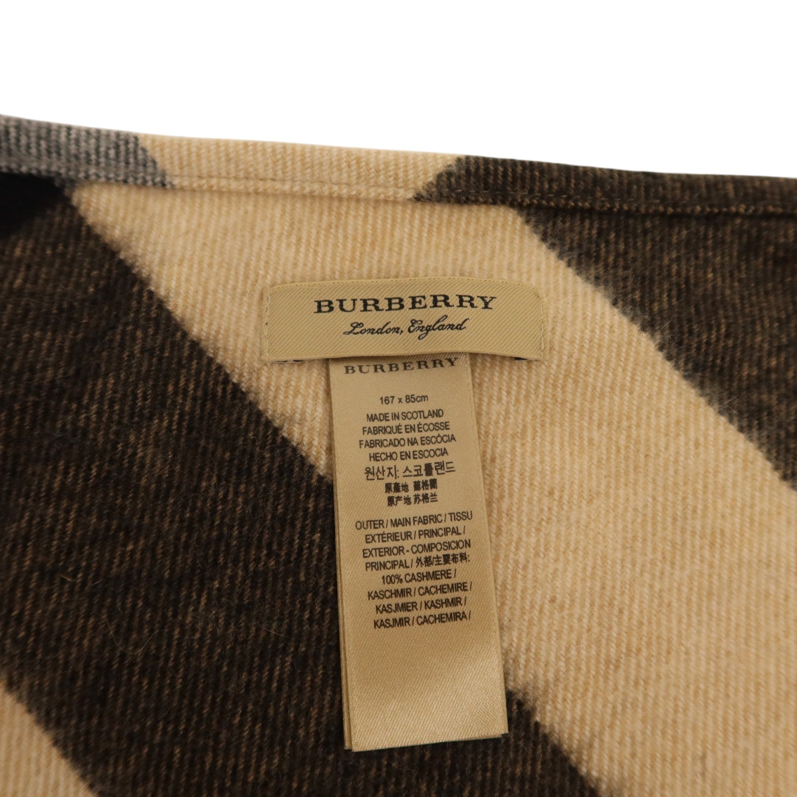 BURBERRY 羊絨Scarf 167x85cm圍巾