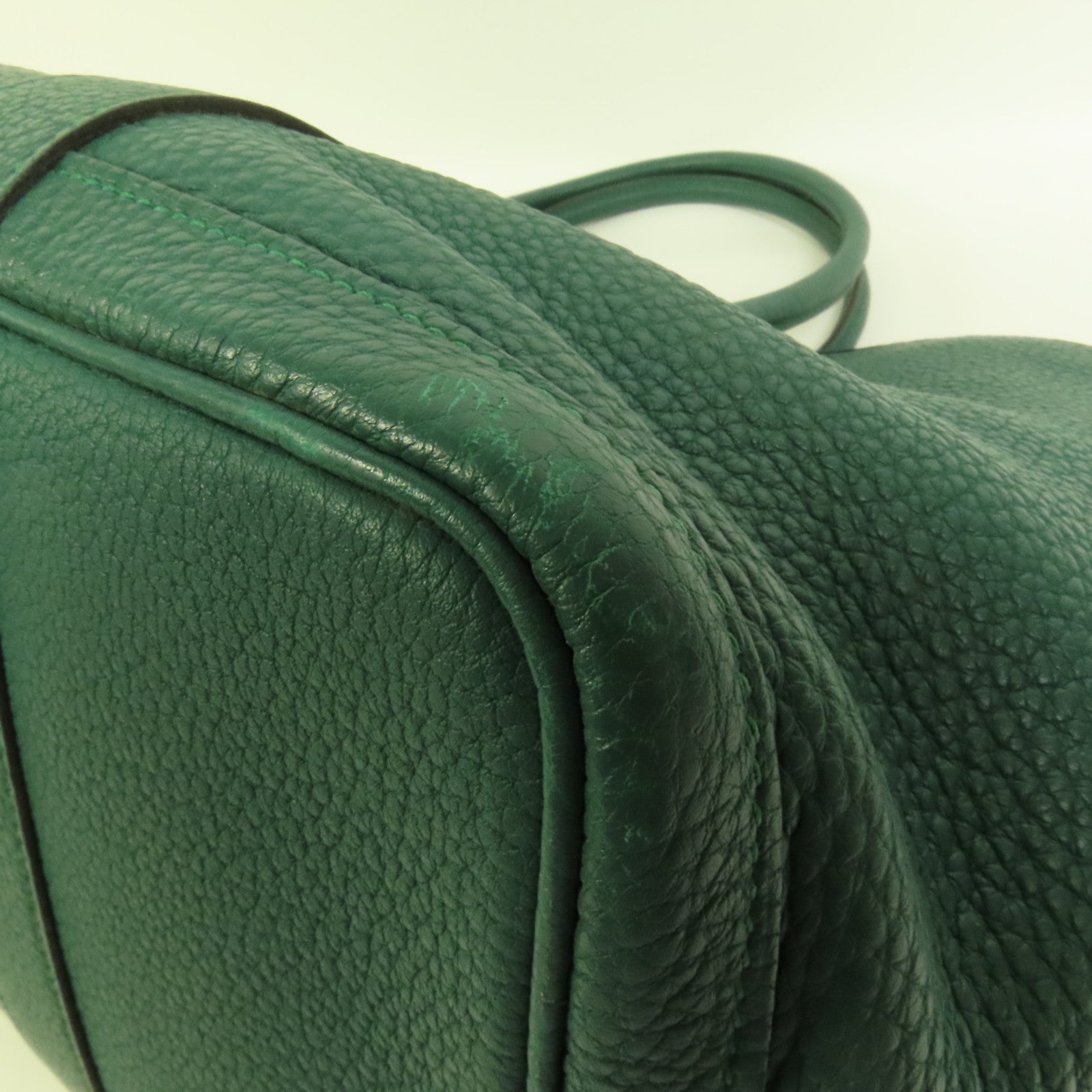 HERMES Negonda皮革Garden Party PM手挽袋Malachite