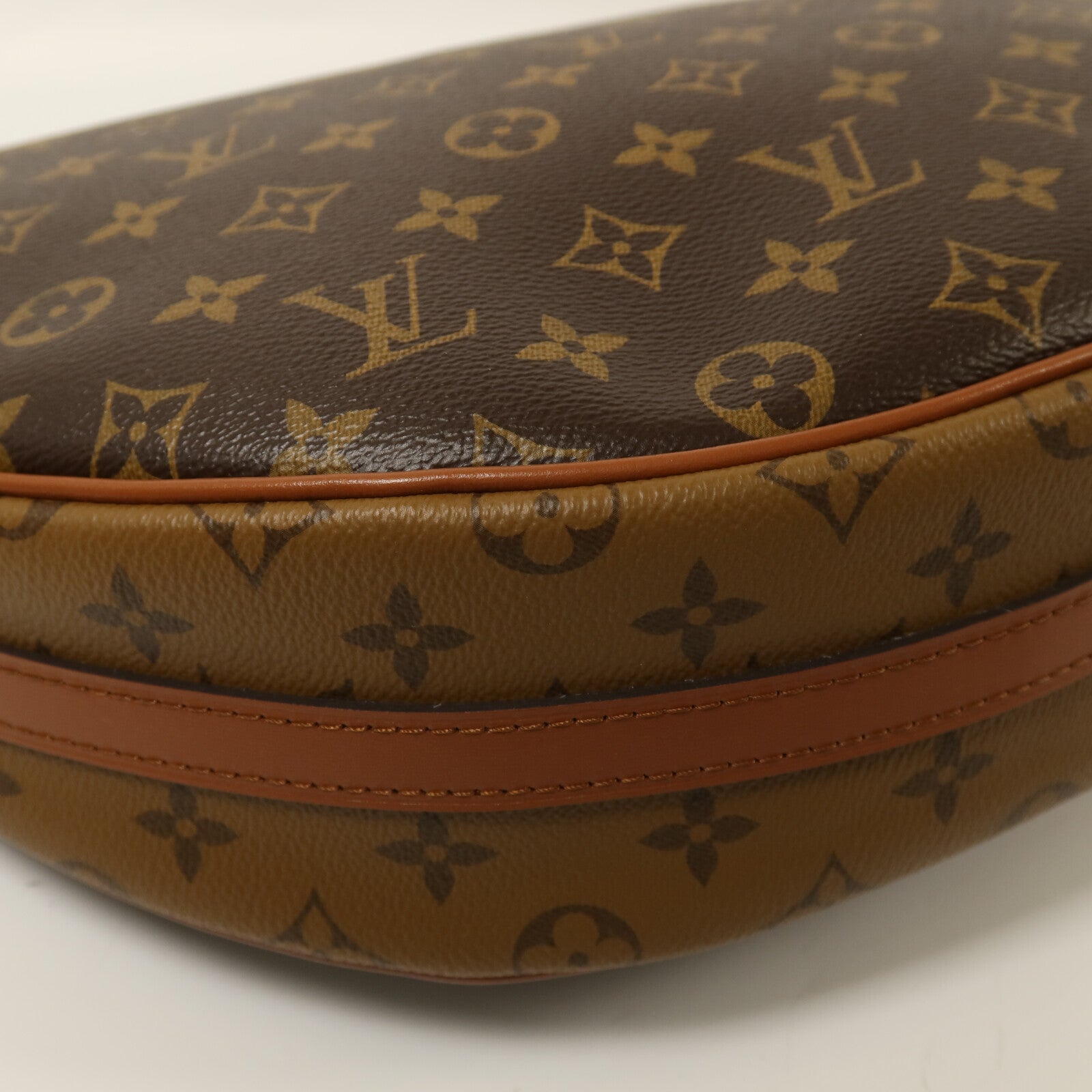 LOUIS VUITTON Monogram Reverse Loop Hobo金扣手挽肩背兩用袋棕色