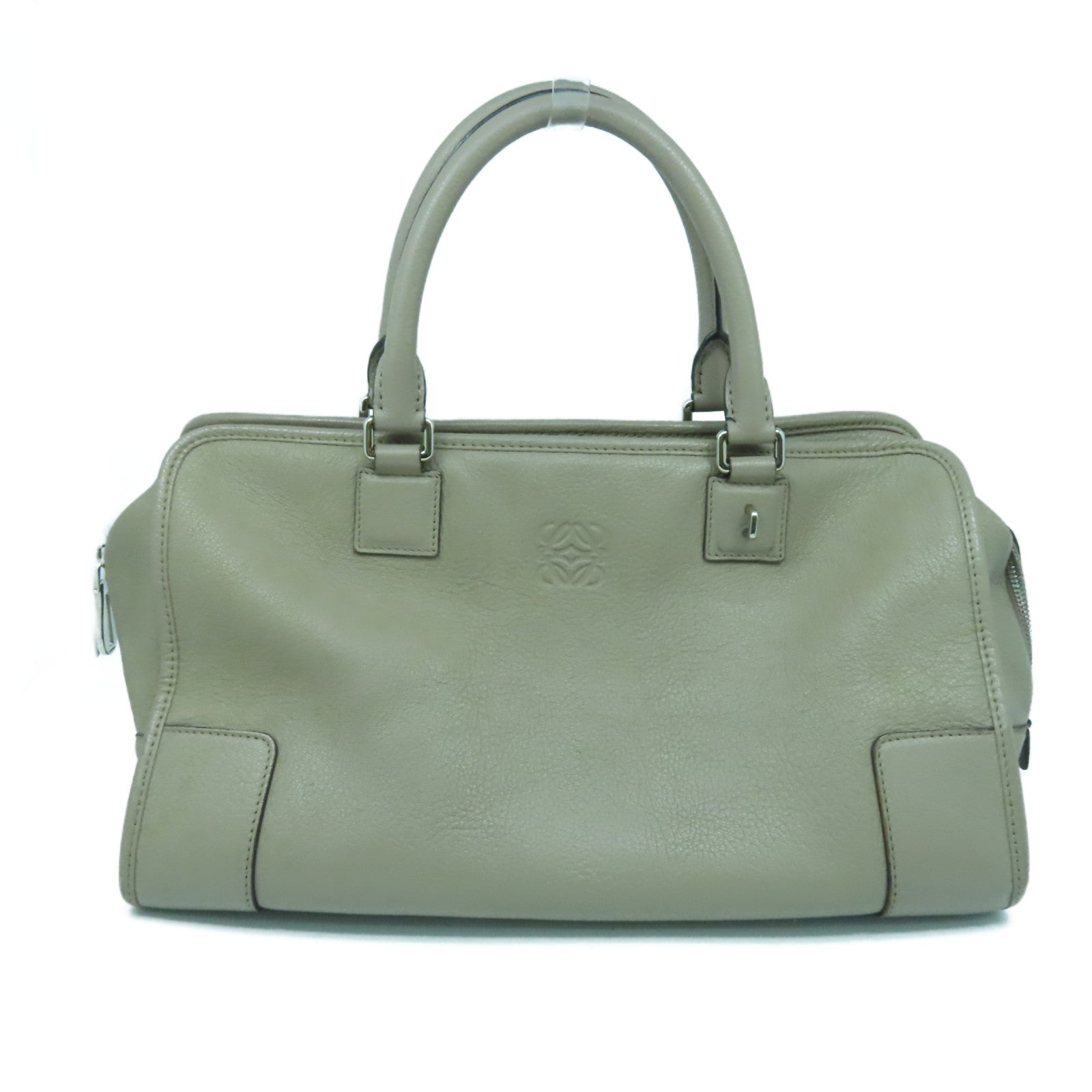 LOEWE **【激減優惠】牛皮皮革Handbag銀扣手挽袋灰色
