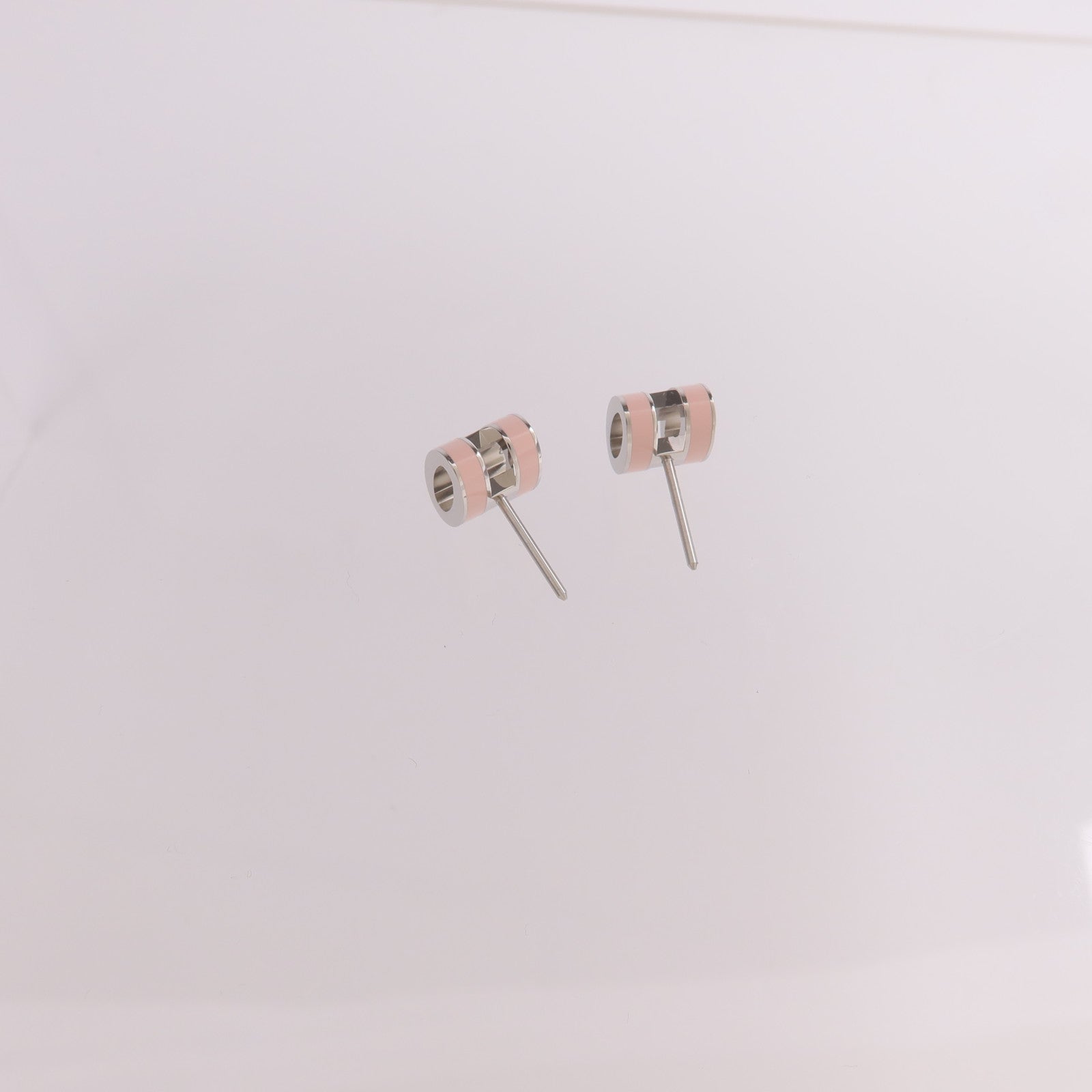HERMES 金屬Mini Pop H Earrings耳環Rose Dragee