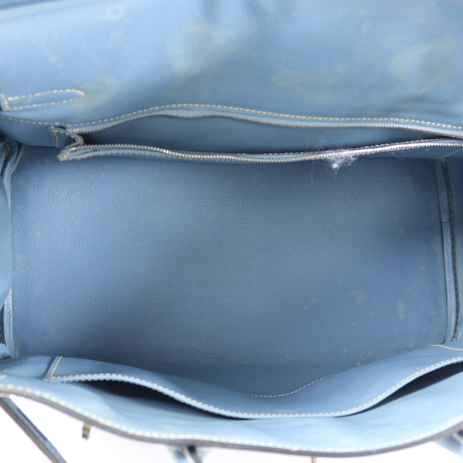HERMES Denmin Tolie Birkin HAC 32手挽袋Bleu Jean