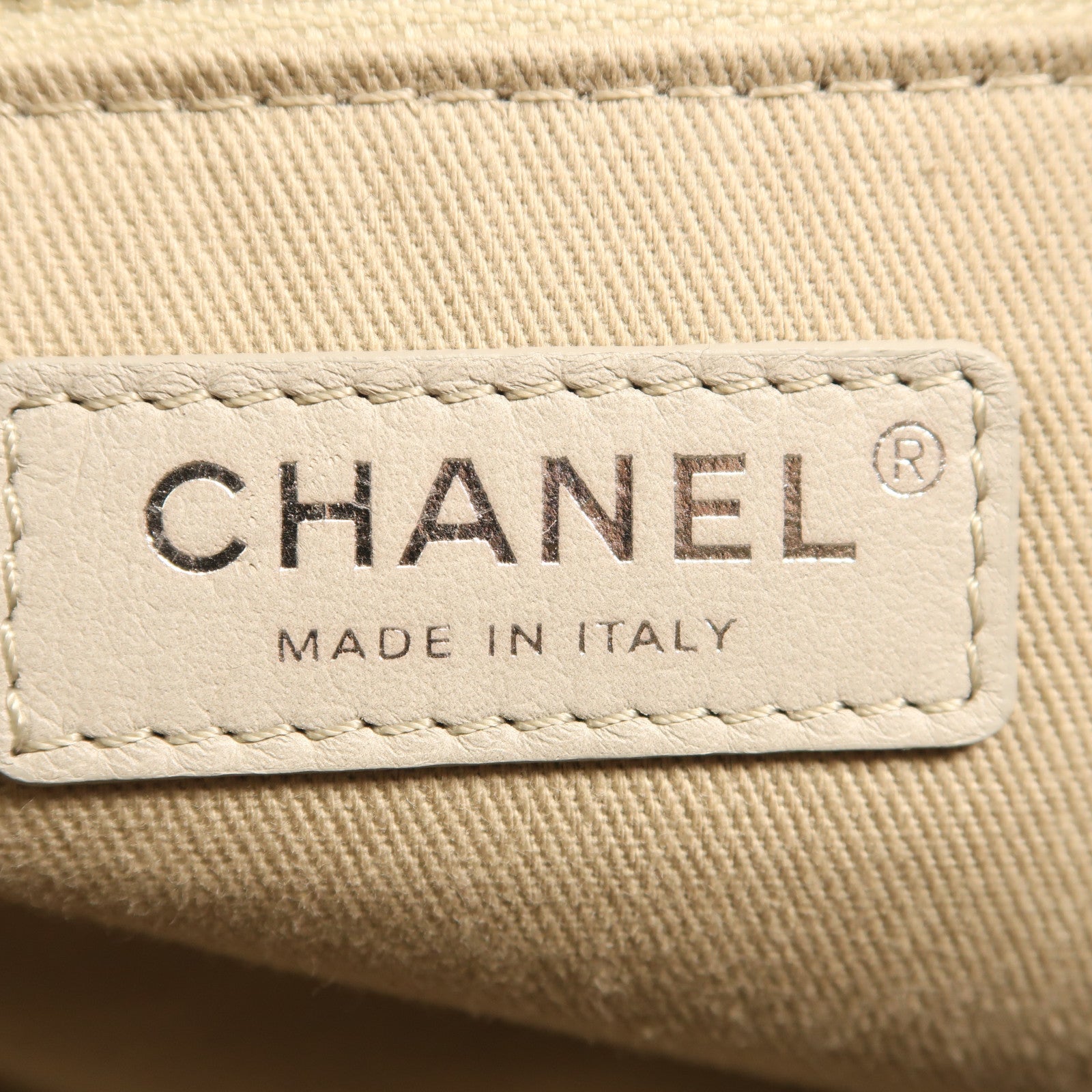 CHANEL 斜紋軟呢Deauville Bowling銀扣手挽肩背兩用袋
