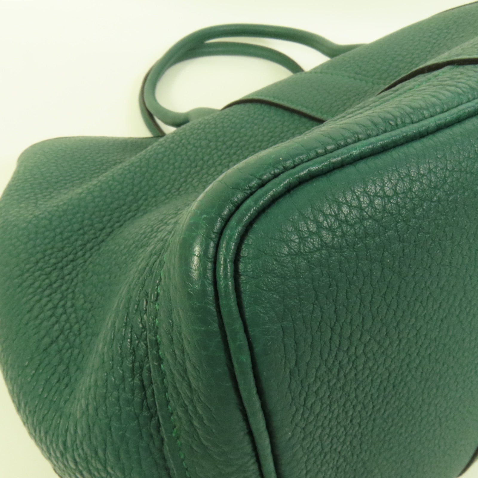 HERMES Negonda皮革Garden Party PM手挽袋Malachite