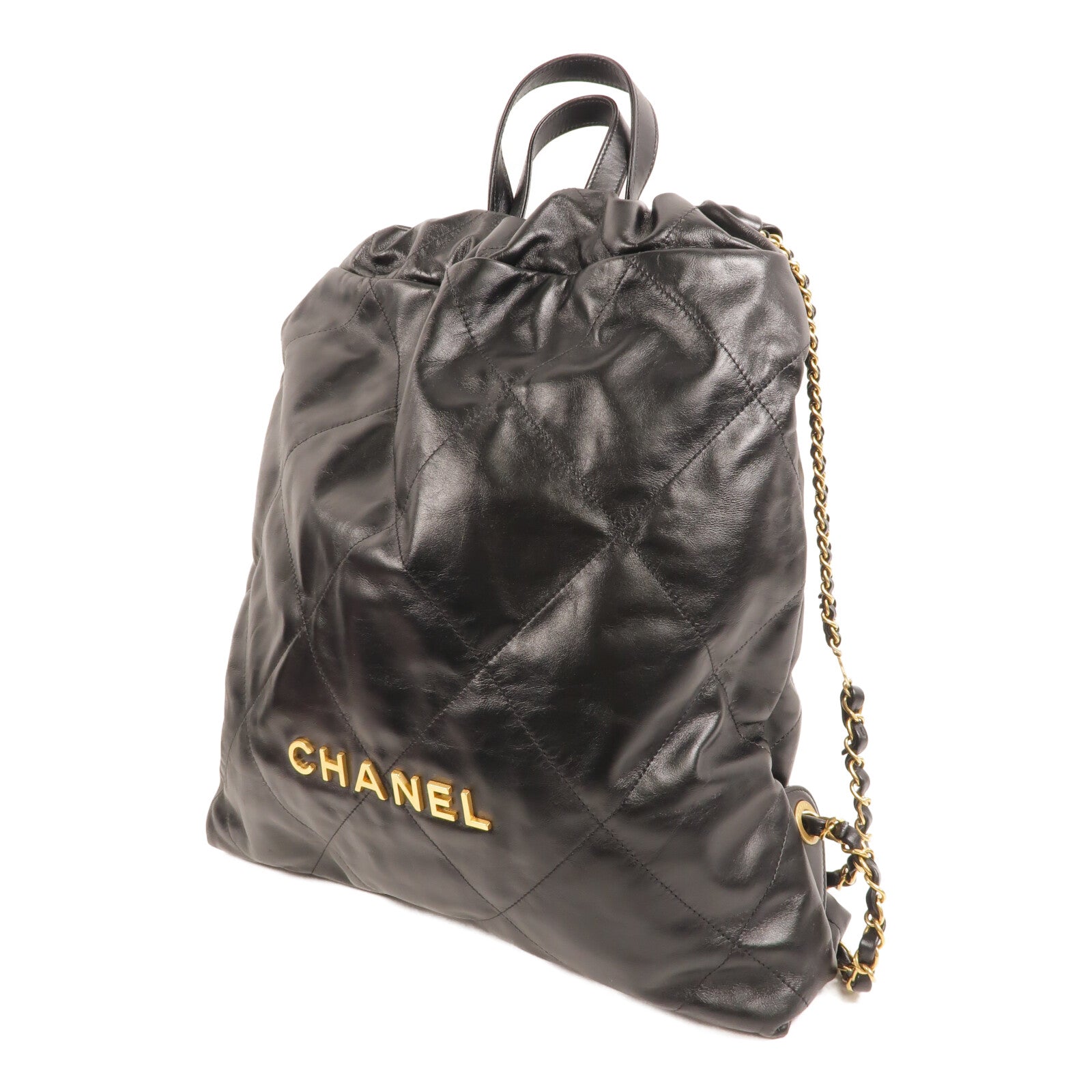 CHANEL 牛皮皮革Chanel 22 Backpack鏈帶背包