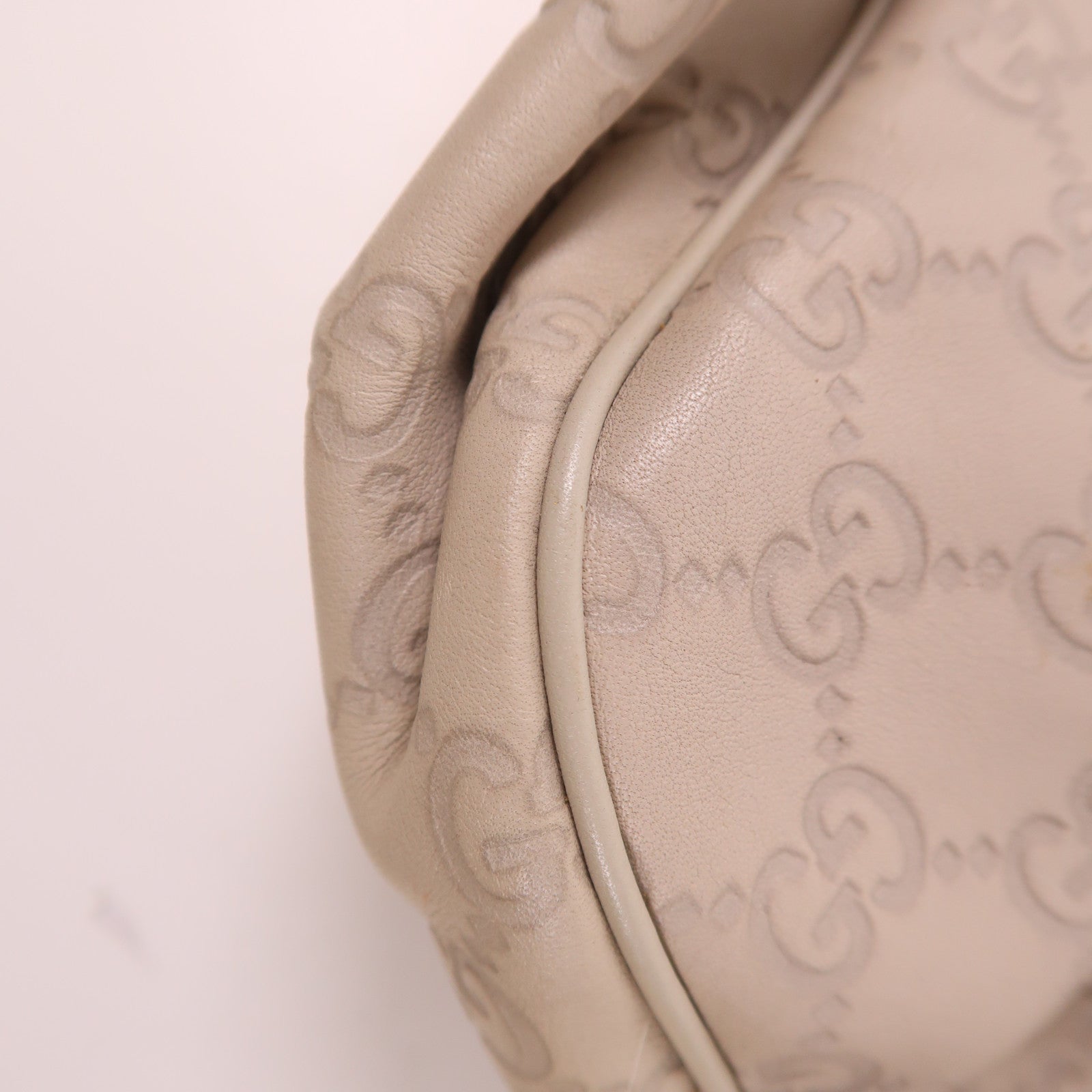 GUCCI GG GHW Sukey Shoulder Bag 296835 Calfskin Leather Beige