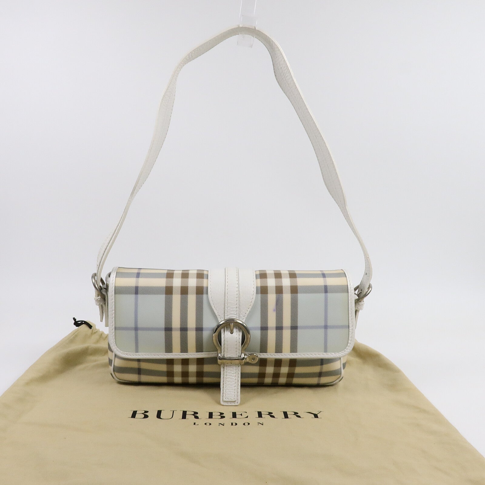 BURBERRY 塗層帆布Shoulder Bag肩背袋
