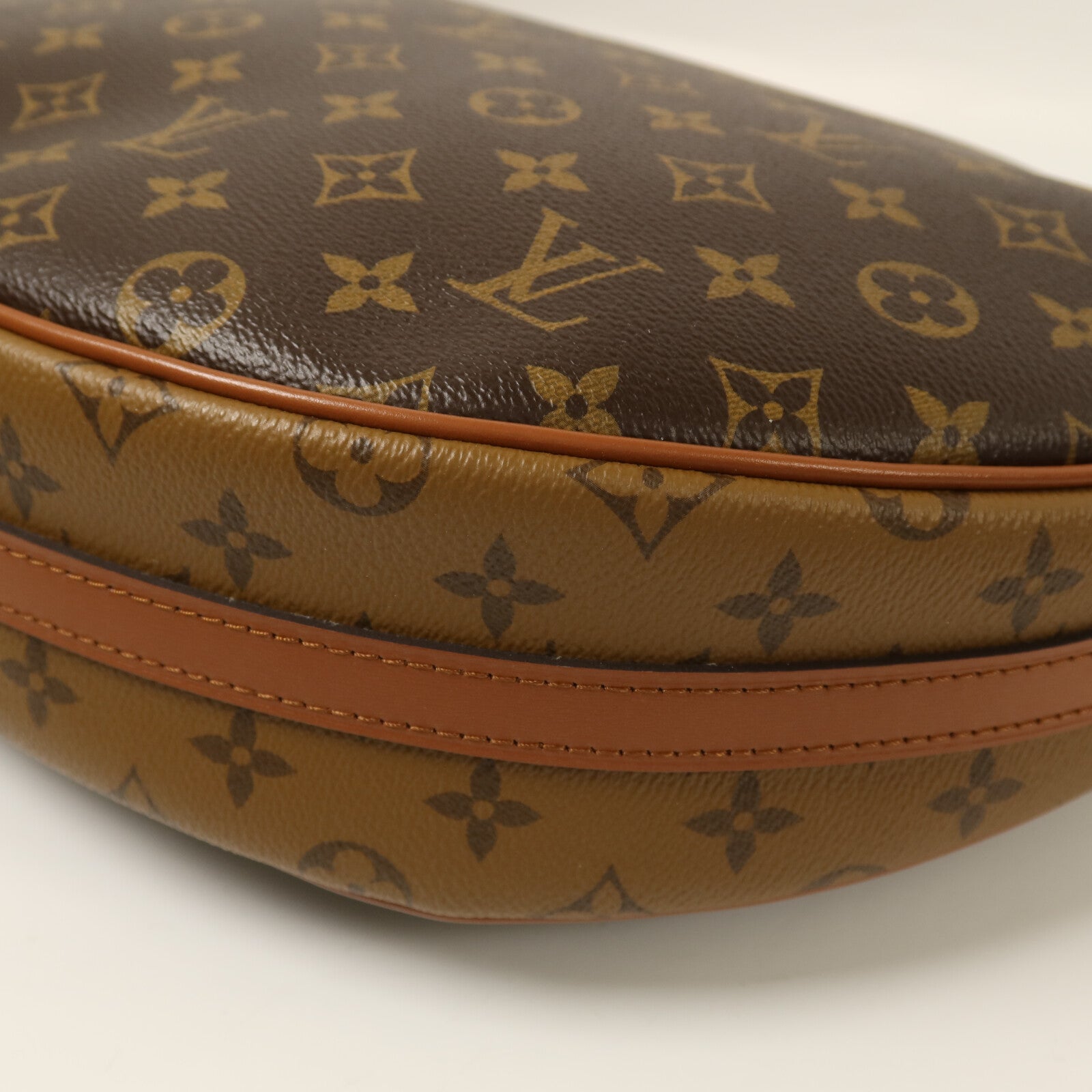 LOUIS VUITTON Monogram Reverse Loop Hobo金扣手挽肩背兩用袋棕色