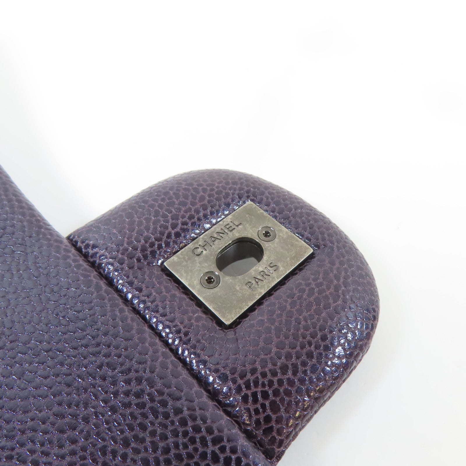 CHANEL 【激減優惠】菱格Caviar皮革Chain Shoulder Bag鏈帶肩背袋紫色