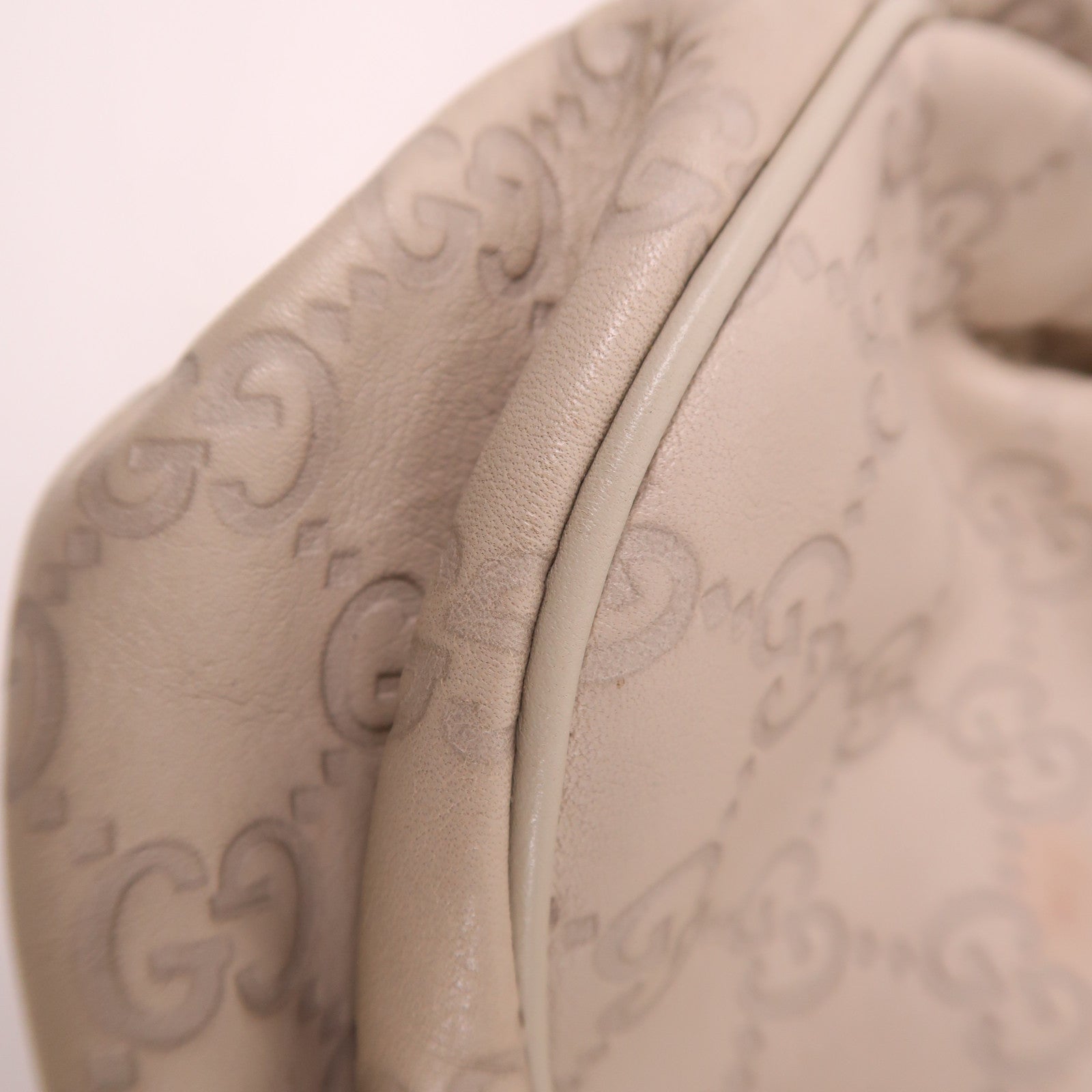 GUCCI GG GHW Sukey Shoulder Bag 296835 Calfskin Leather Beige