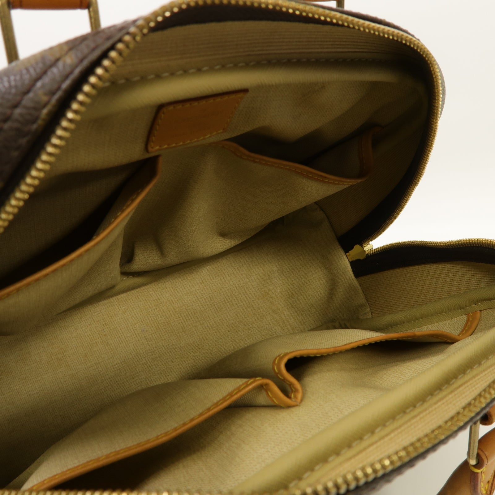 LOUIS VUITTON Monogram Trouville Hand Bag金扣手挽袋啡色