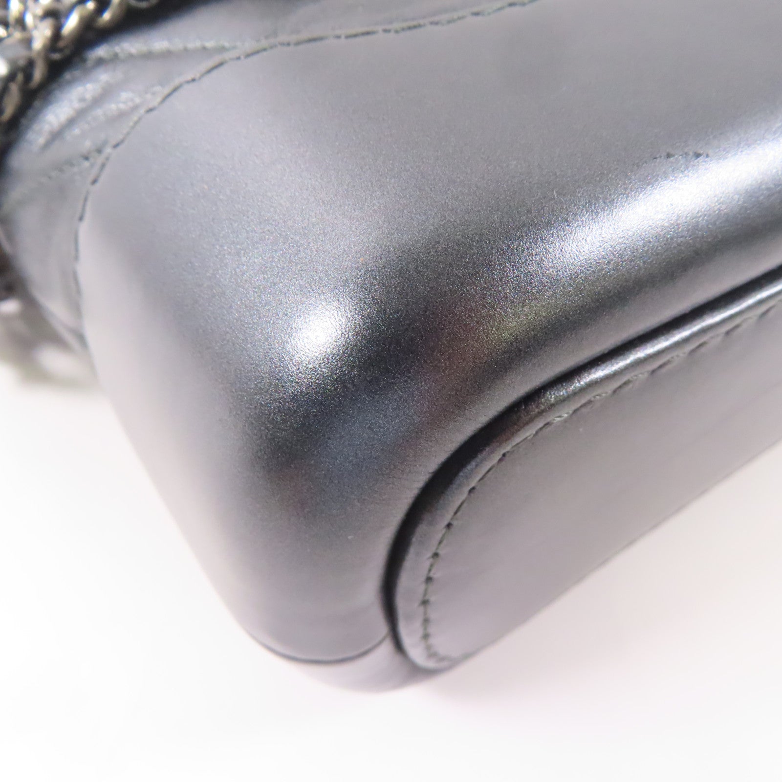 CHANEL【激減優惠】 牛皮皮革Gabrielle Bag鏈帶肩背袋灰色