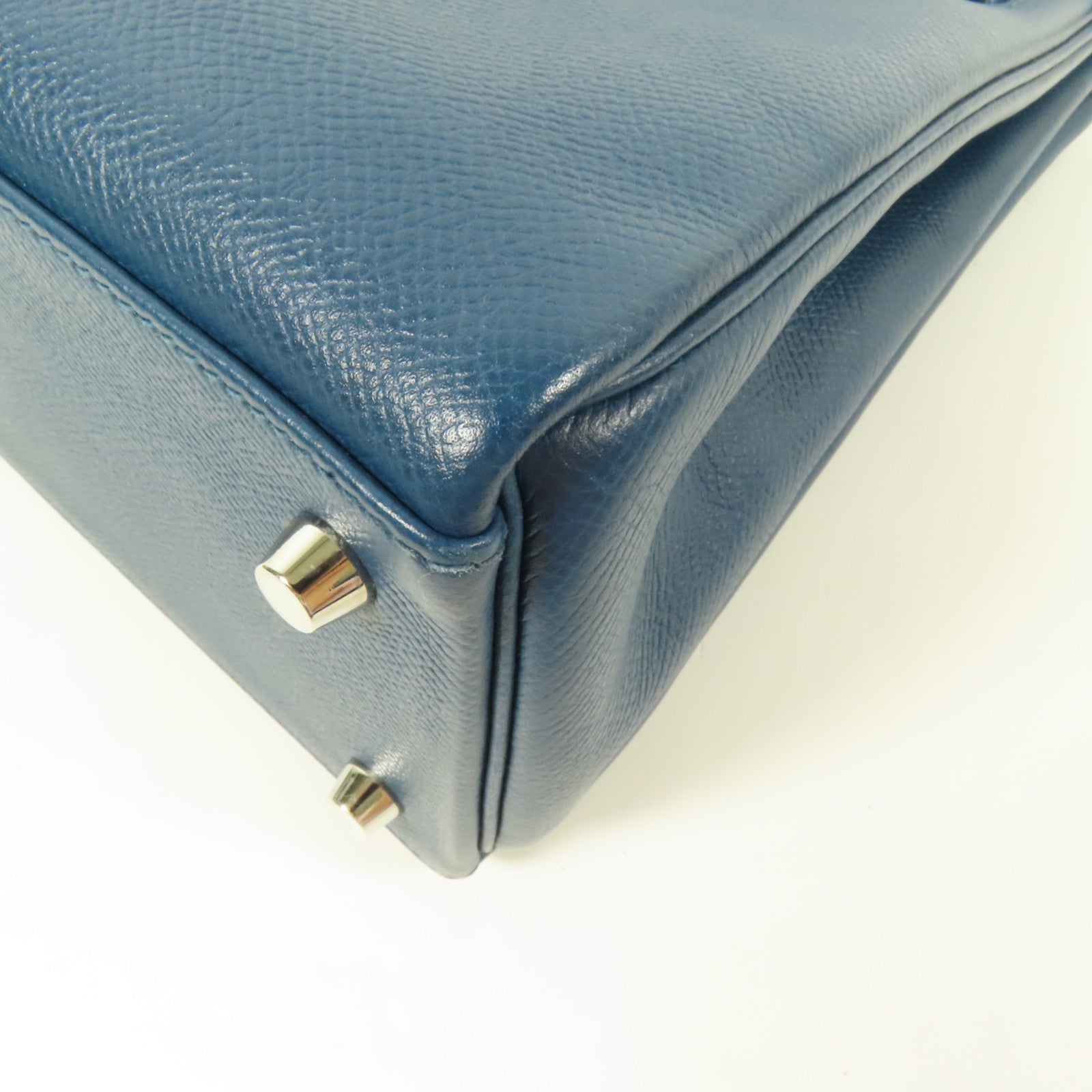 HERMES Epsom皮革Kelly 28銀扣手挽肩背兩用袋Colvert