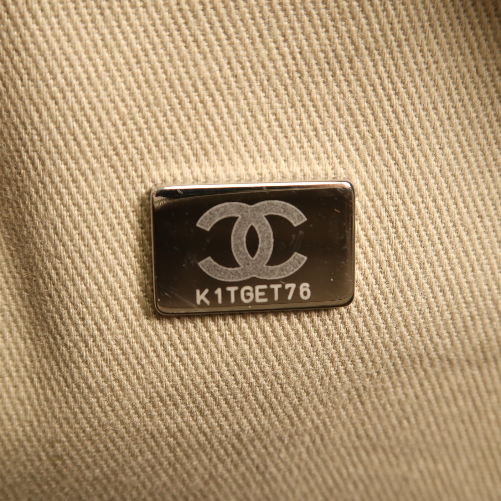 CHANEL 斜紋軟呢Deauville Bowling銀扣手挽肩背兩用袋