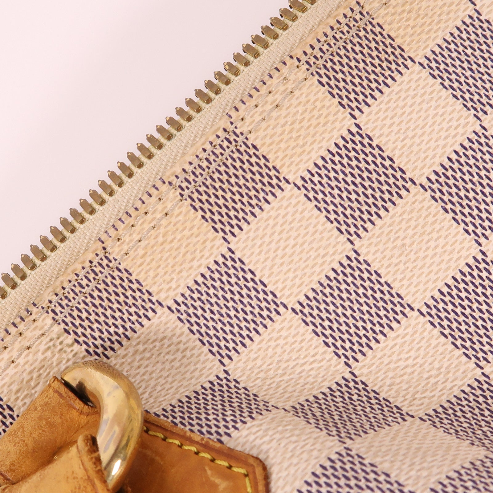 LOUIS VUITTON LV GHW Saleya MM Shoulder Bag N51185 Damier Azur White