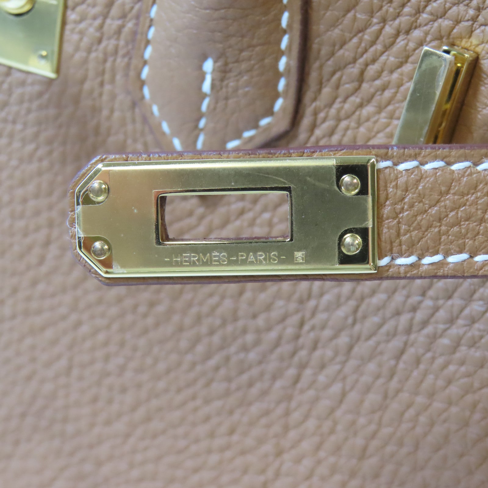 HERMES Togo皮革Birkin 25金扣手挽袋Gold/金色/啡色
