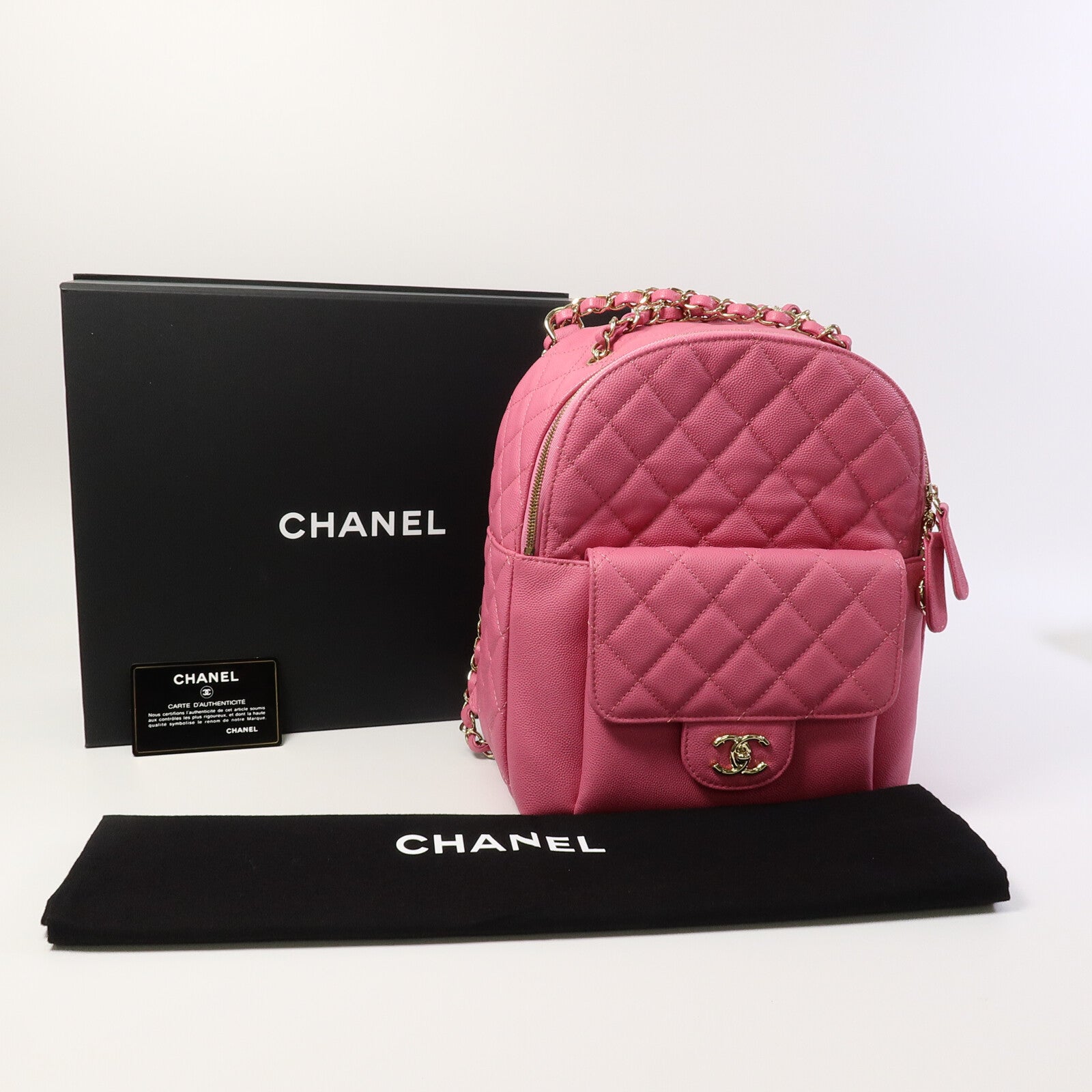 CHANEL 牛皮皮革CC Day Backpack背包