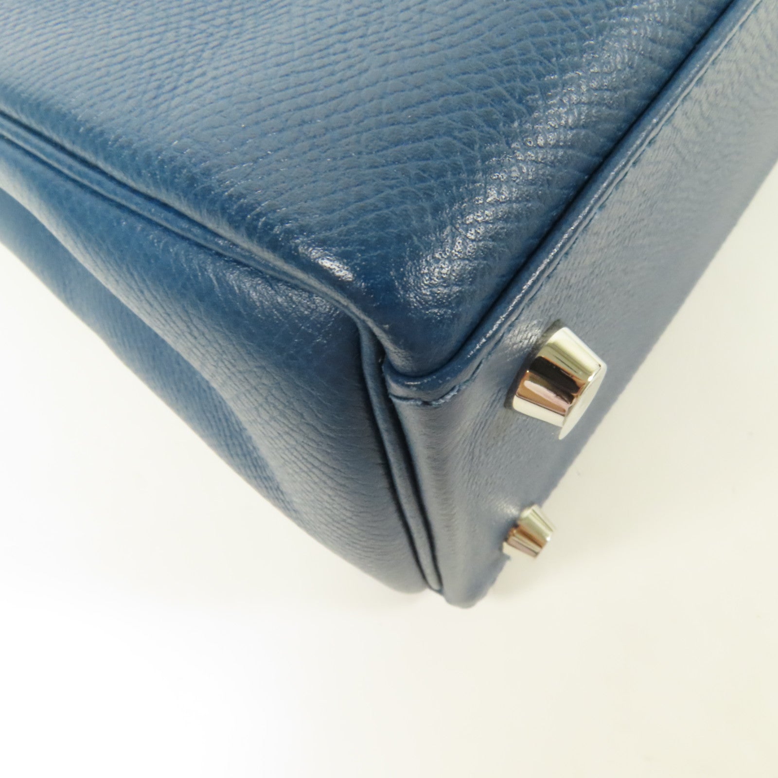 HERMES Epsom皮革Kelly 28銀扣手挽肩背兩用袋Colvert