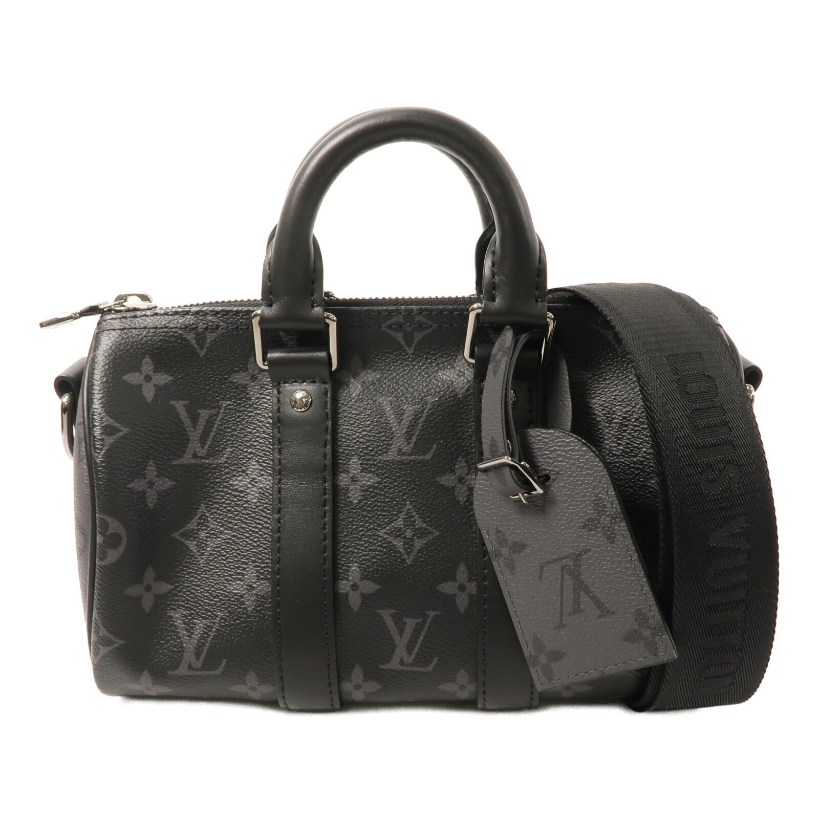 LOUIS VUITTON Monogram Eclipse Keepall Bandouliere 25手挽肩背兩用袋