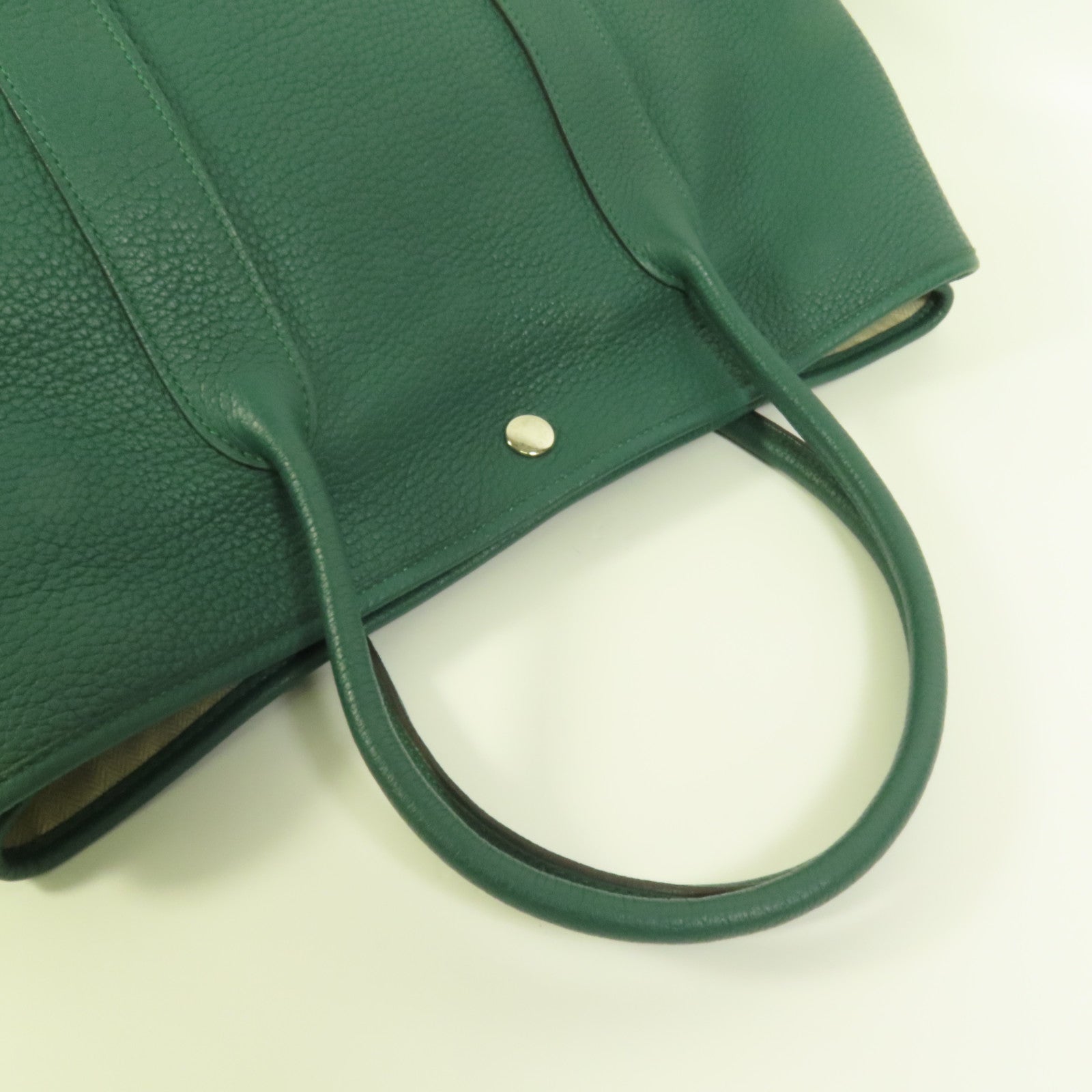 HERMES Negonda皮革Garden Party PM手挽袋Malachite