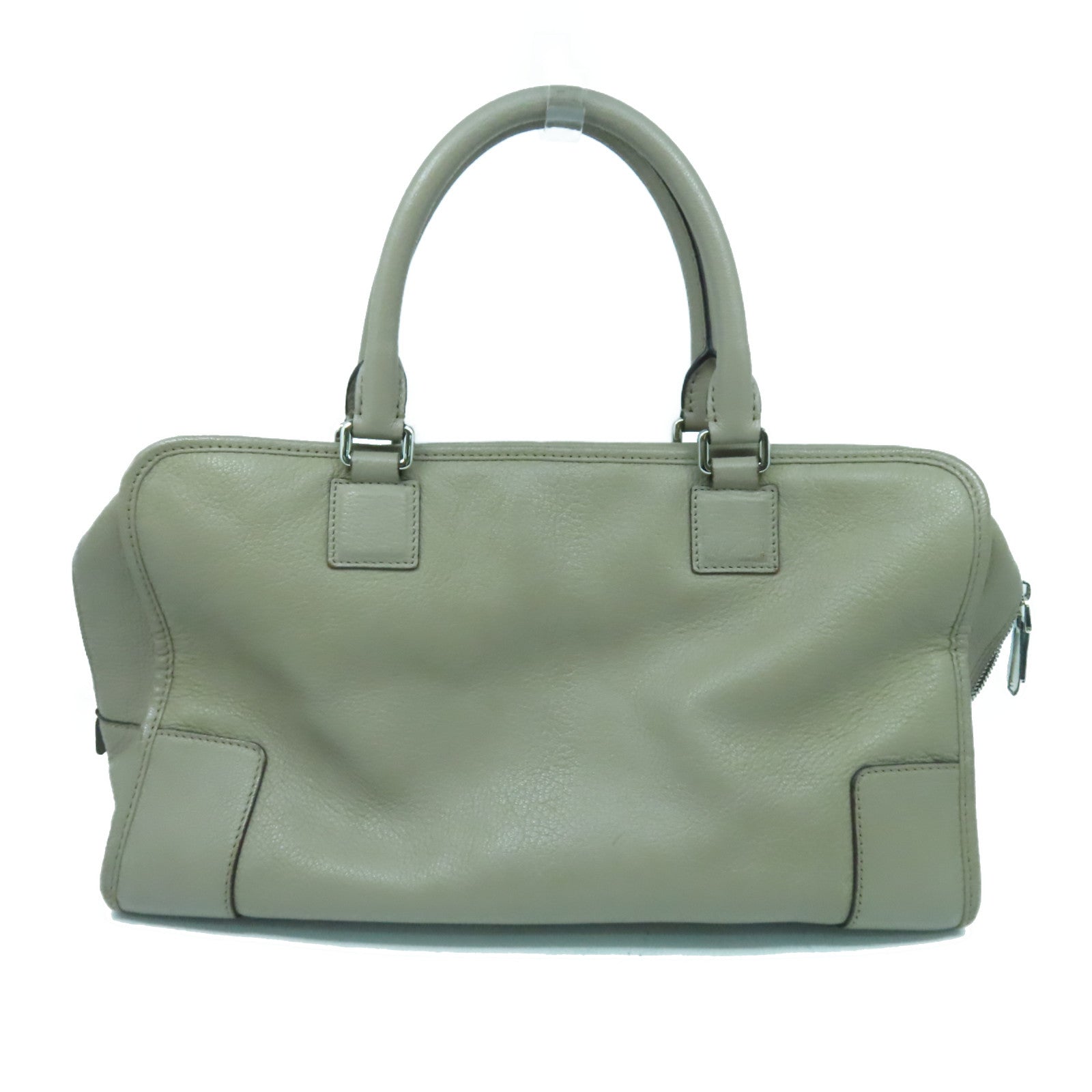 LOEWE **【激減優惠】牛皮皮革Handbag銀扣手挽袋灰色