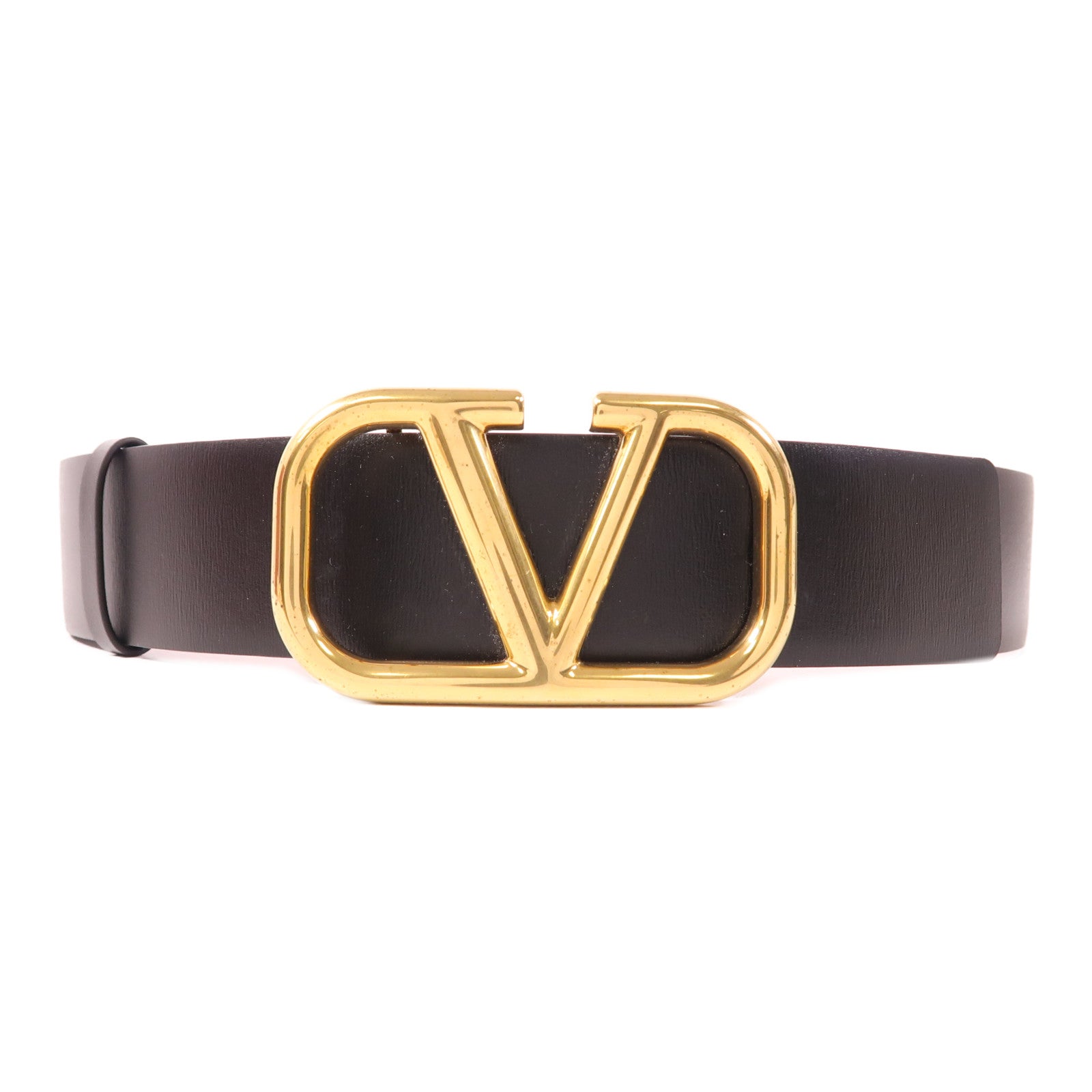 Valentino 牛皮皮革Belt金扣皮帶