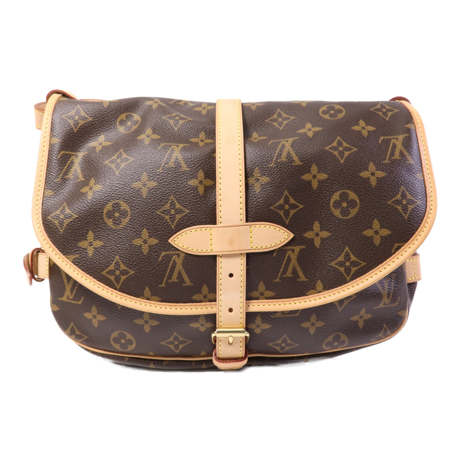 LOUIS VUITTON Monogram Saumur BB金扣手挽肩背兩用袋