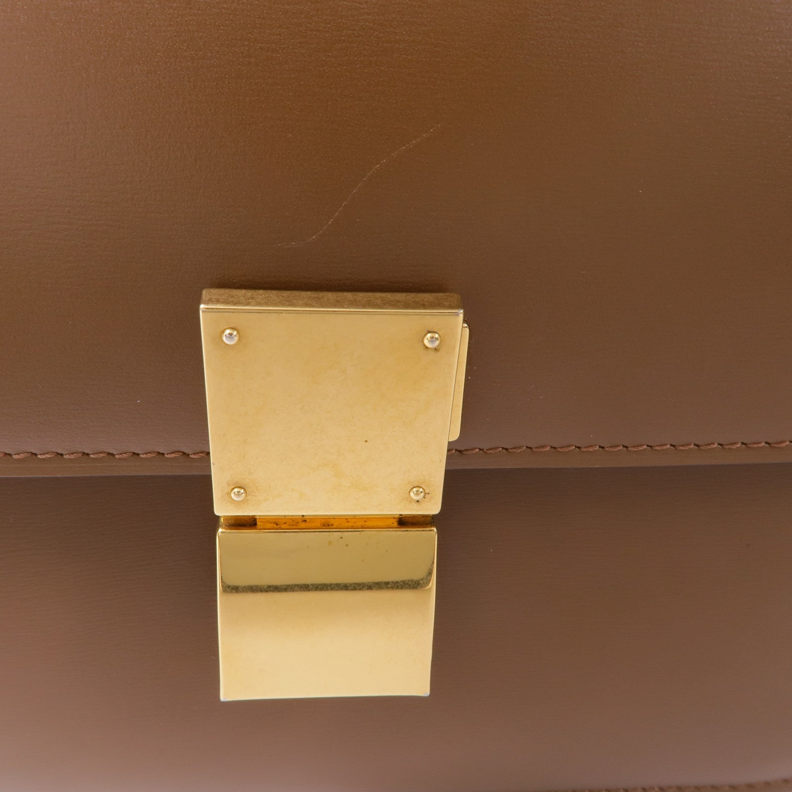 CELINE 牛皮皮革Classic Box金扣肩背袋