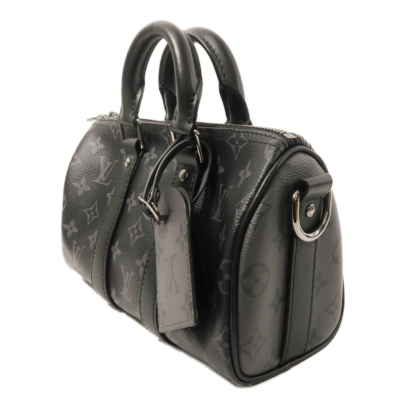 LOUIS VUITTON Monogram Eclipse Keepall Bandouliere 25手挽肩背兩用袋