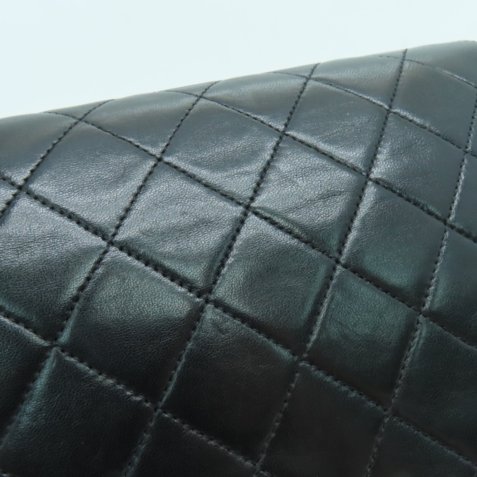 CHANEL 【激減優惠】菱格羊皮皮革Chain Shoulder金扣肩背袋黑色