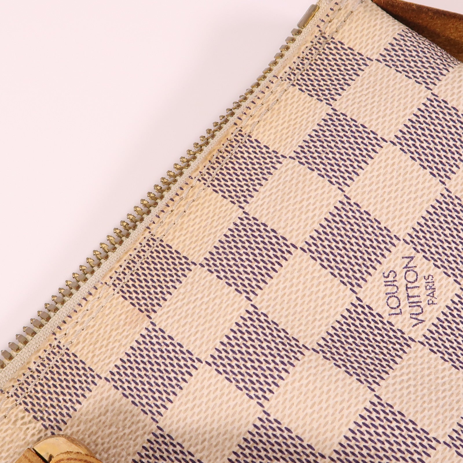 LOUIS VUITTON LV GHW Saleya MM Shoulder Bag N51185 Damier Azur White