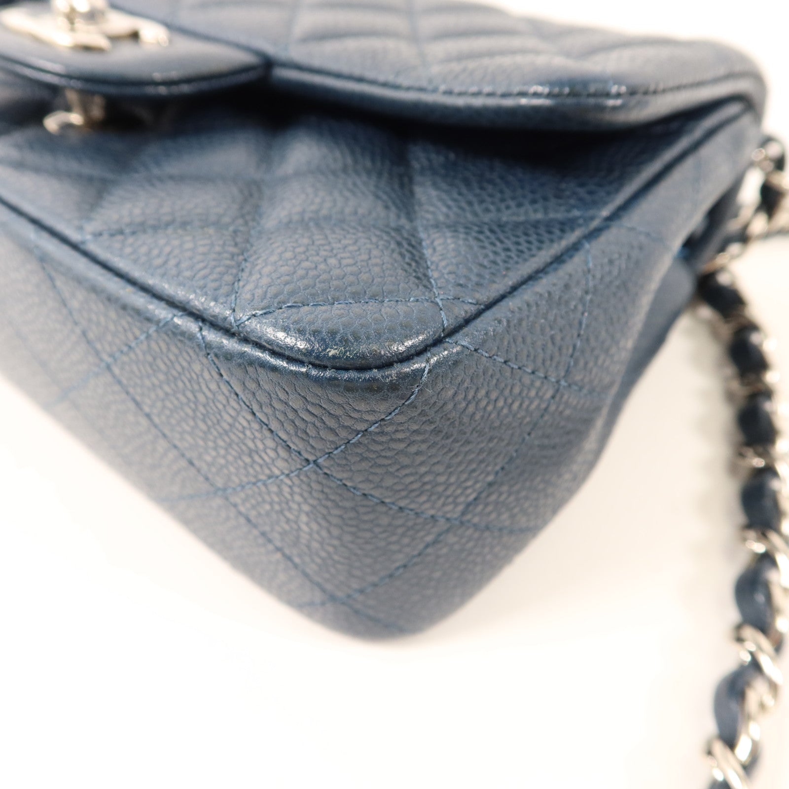 CHANEL 牛皮皮革Classic 20銀扣鏈帶肩背袋