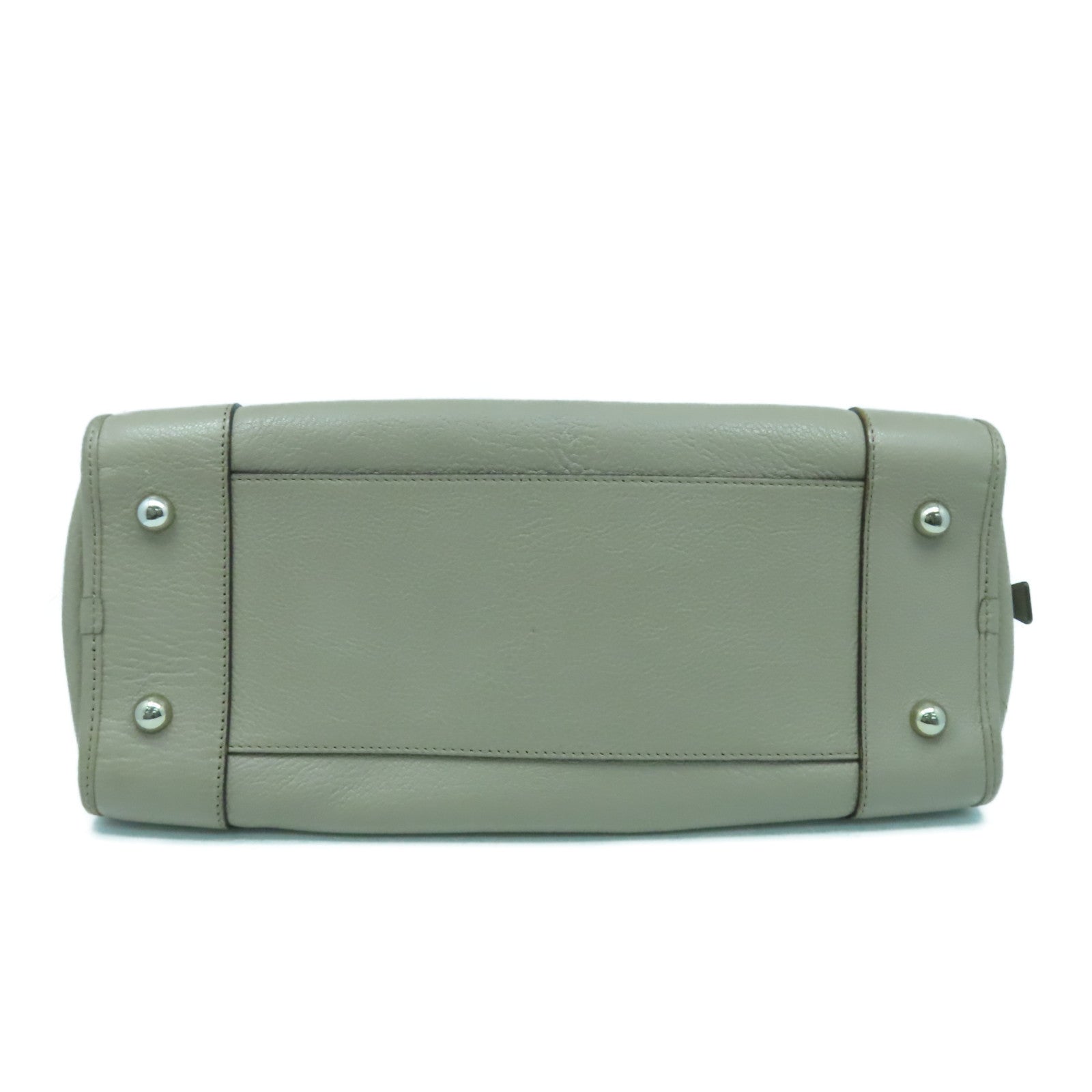 LOEWE **【激減優惠】牛皮皮革Handbag銀扣手挽袋灰色