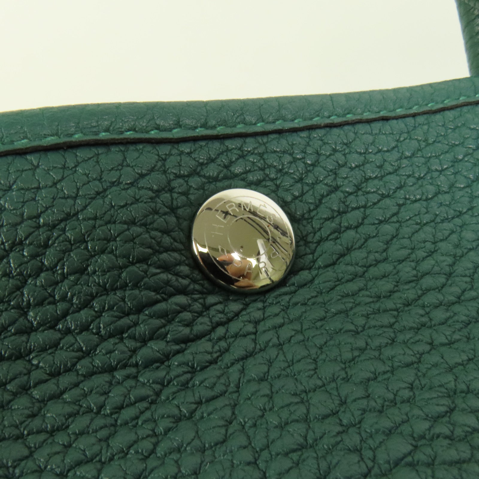 HERMES Negonda皮革Garden Party PM手挽袋Malachite