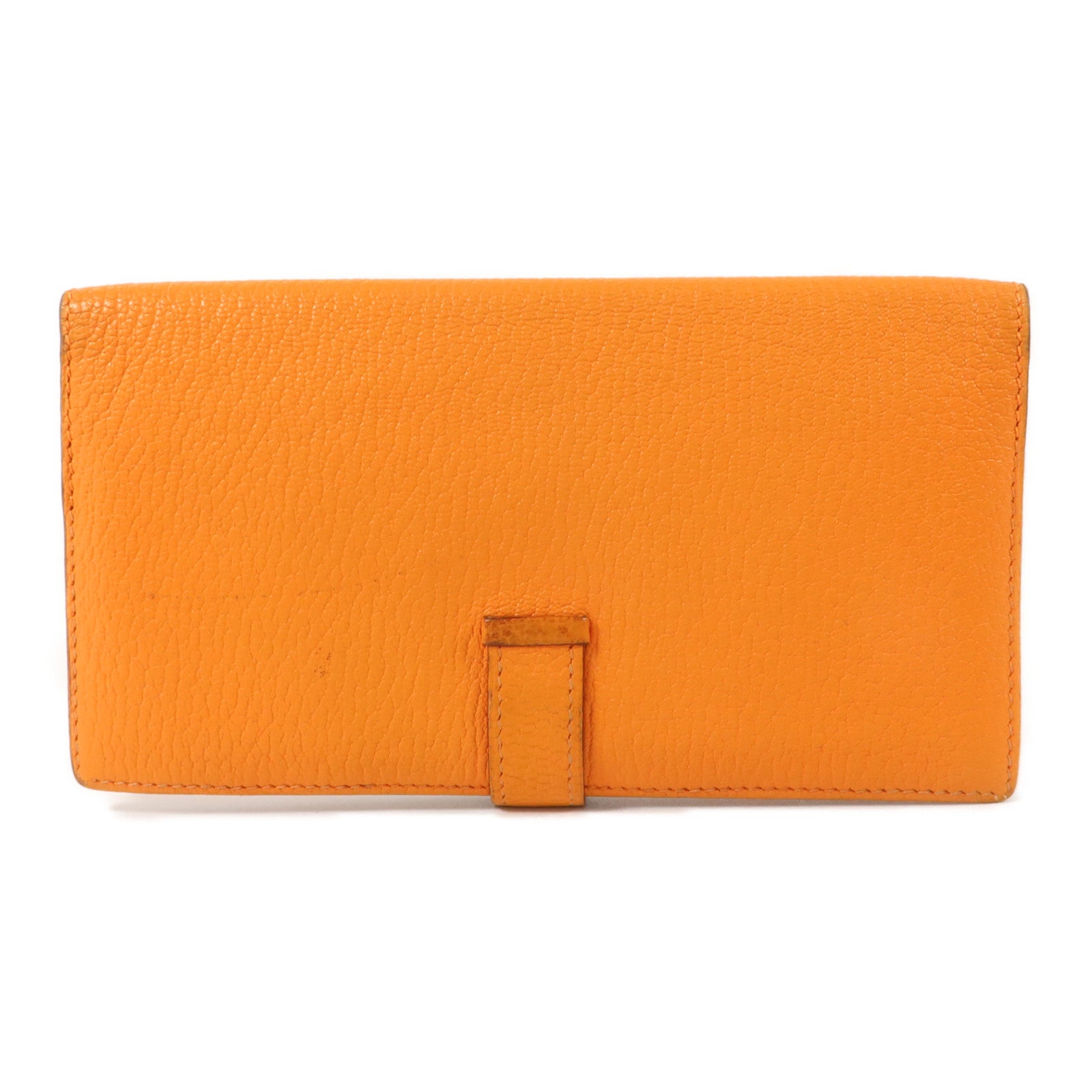 HERMES Chevre皮革Bearn Long Wallet長錢包Apricot