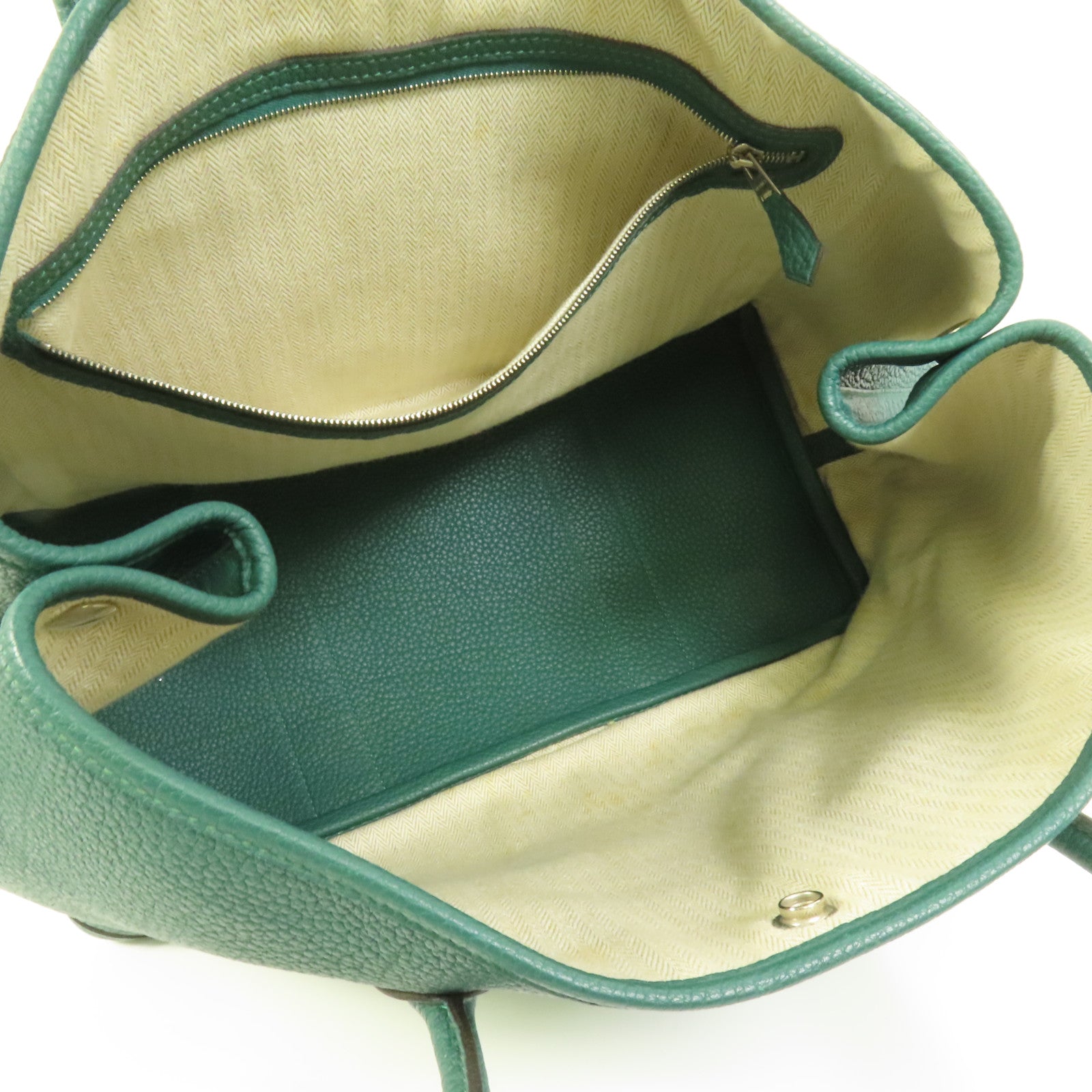 HERMES Negonda皮革Garden Party PM手挽袋Malachite