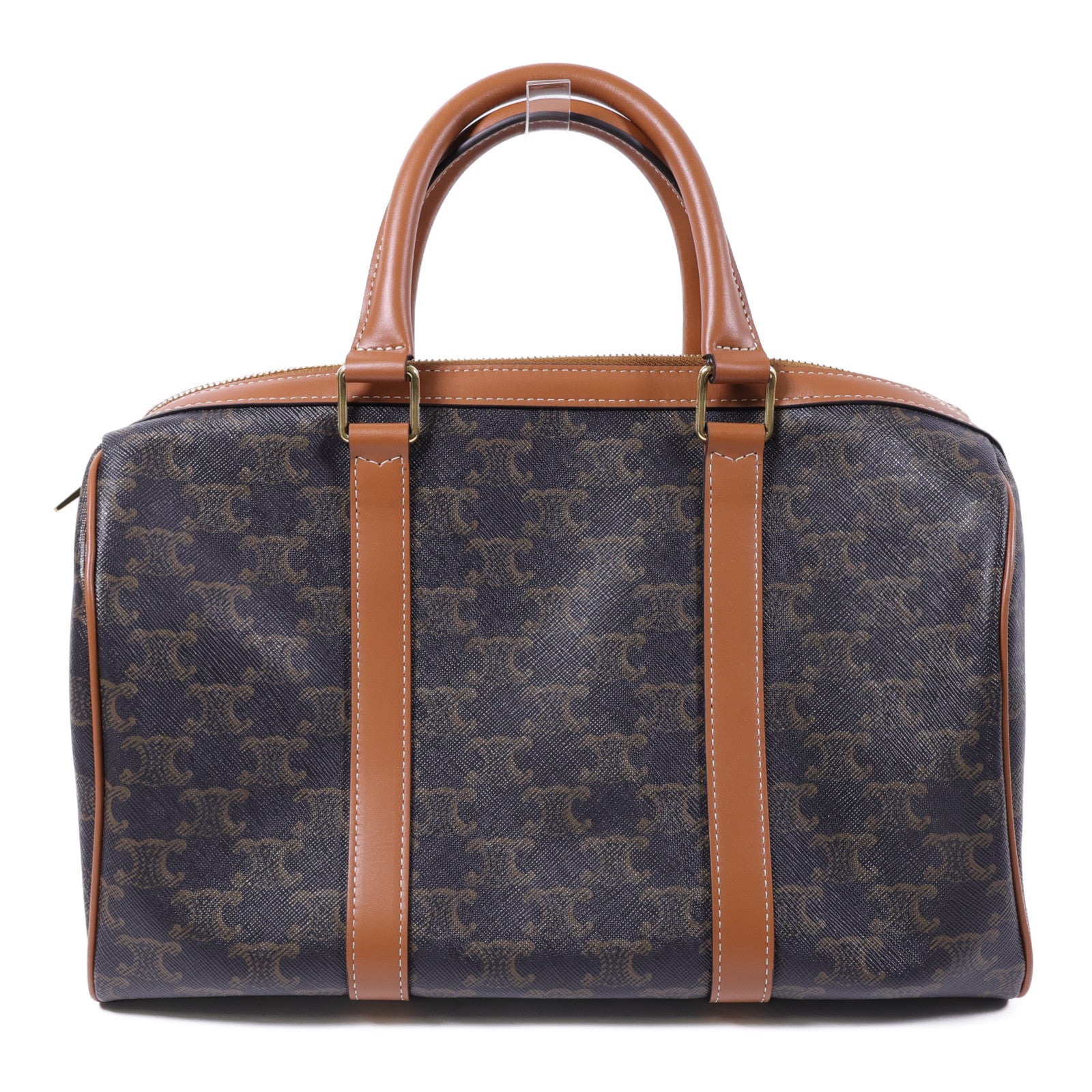 CELINE 塗層帆布Large Boston IN Triomphe金扣手挽肩背兩用袋