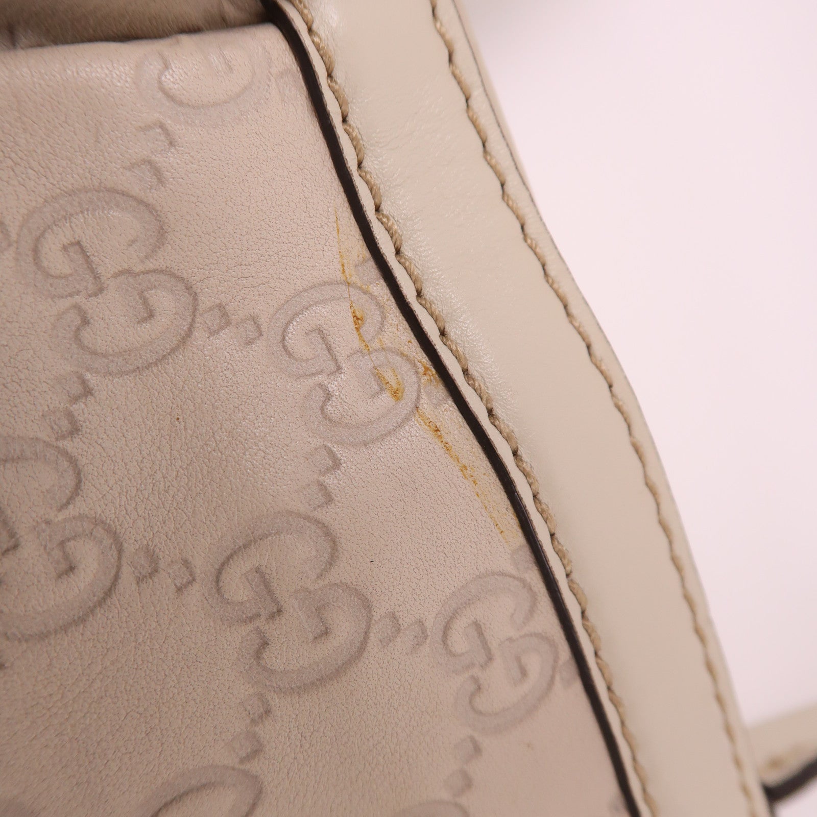 GUCCI GG GHW Sukey Shoulder Bag 296835 Calfskin Leather Beige