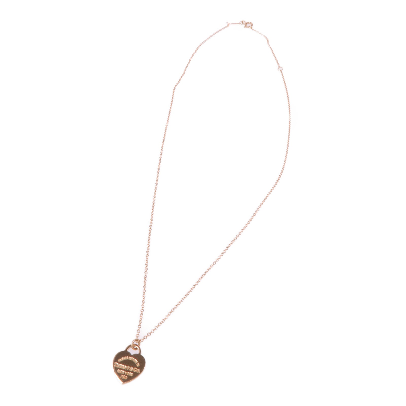 TIFFANY＆CO 【激減優惠】18K玫瑰金Return To Tiffany項鍊