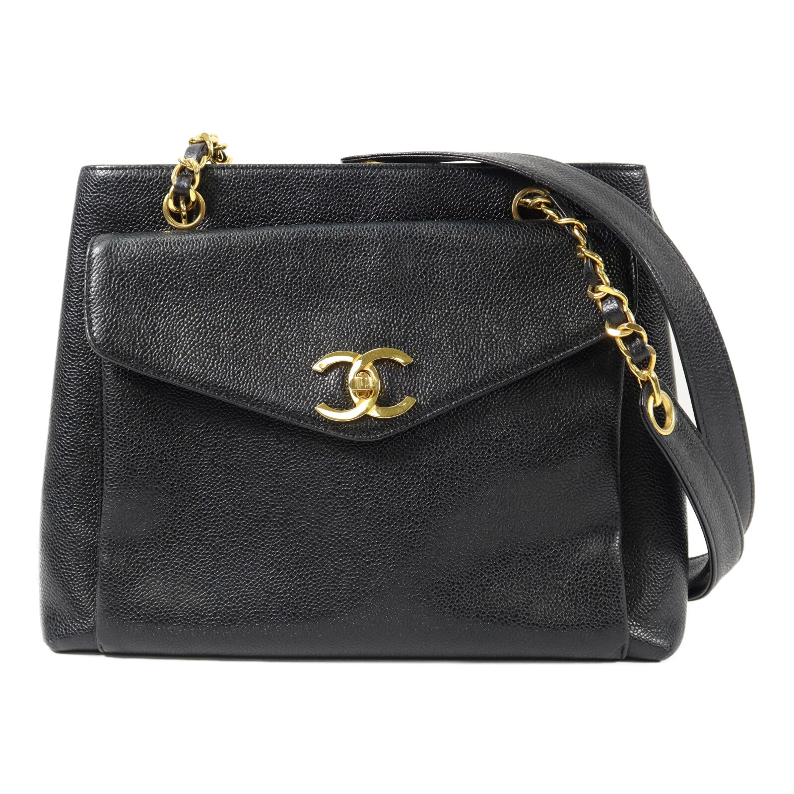 CHANEL 牛皮皮革Vintage Shoulder Bag鏈帶肩背袋