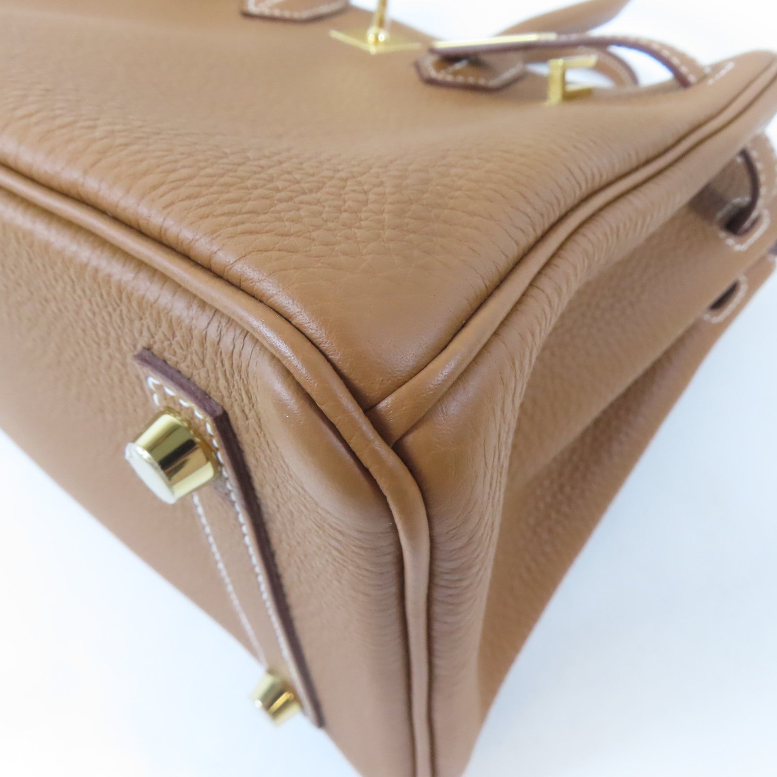 HERMES Togo皮革Birkin 25金扣手挽袋Gold/金色/啡色