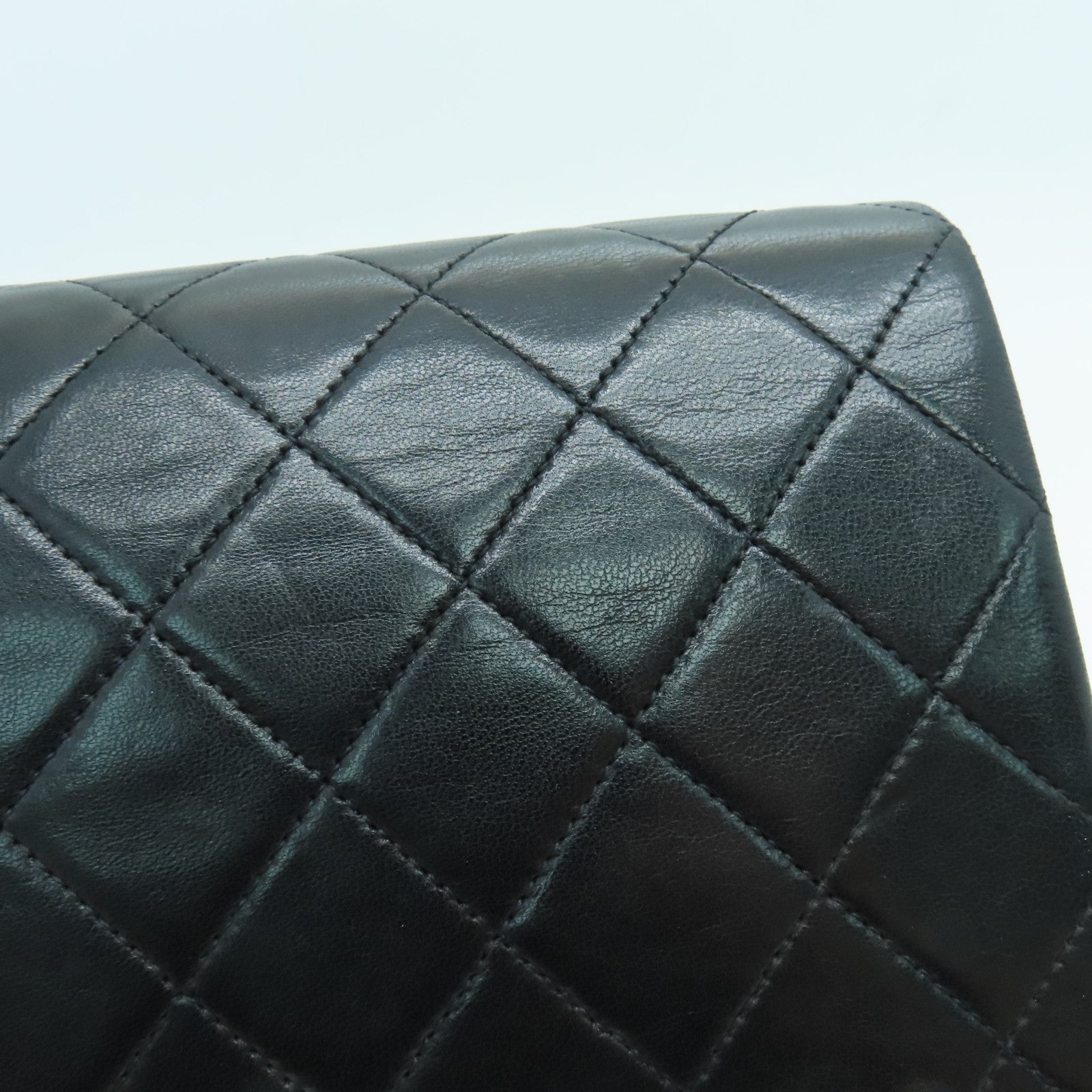 CHANEL 【激減優惠】菱格羊皮皮革Chain Shoulder金扣肩背袋黑色