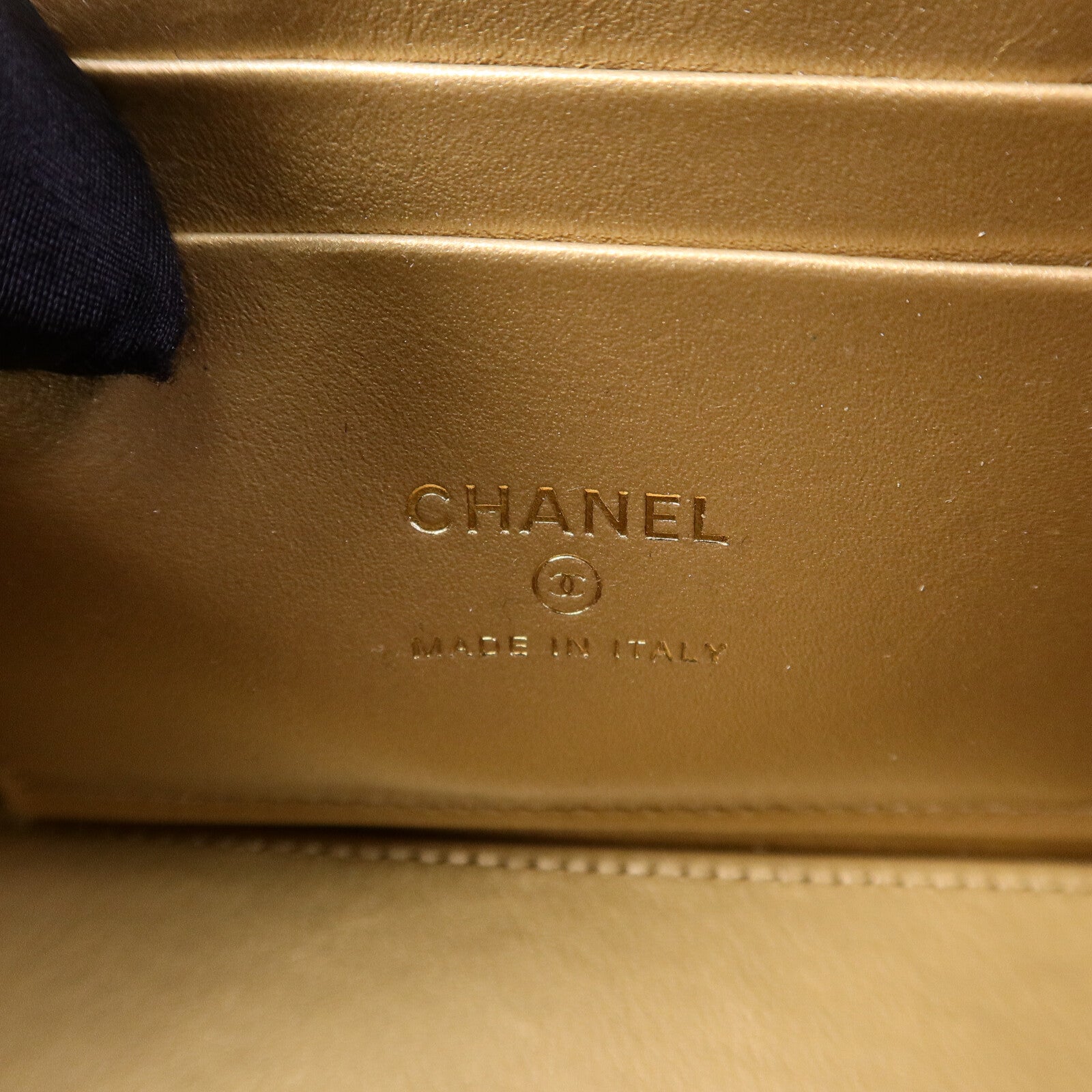CHANEL 羊皮皮革Vanity Case鏈帶肩背袋