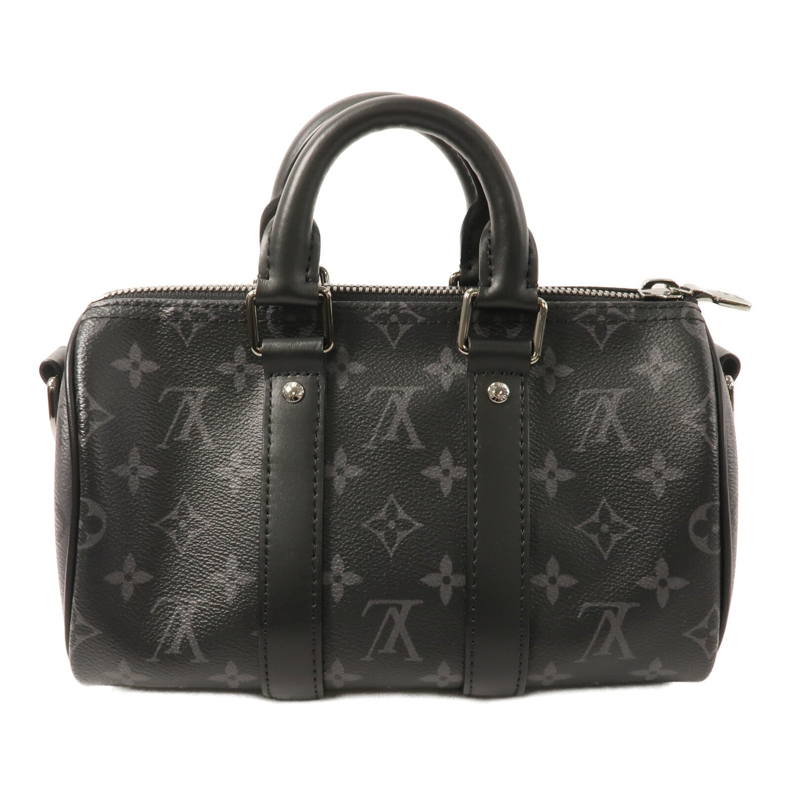 LOUIS VUITTON Monogram Eclipse Keepall Bandouliere 25手挽肩背兩用袋