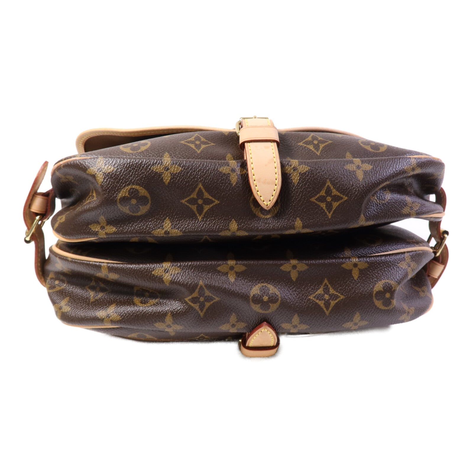 LOUIS VUITTON Monogram Saumur BB金扣手挽肩背兩用袋
