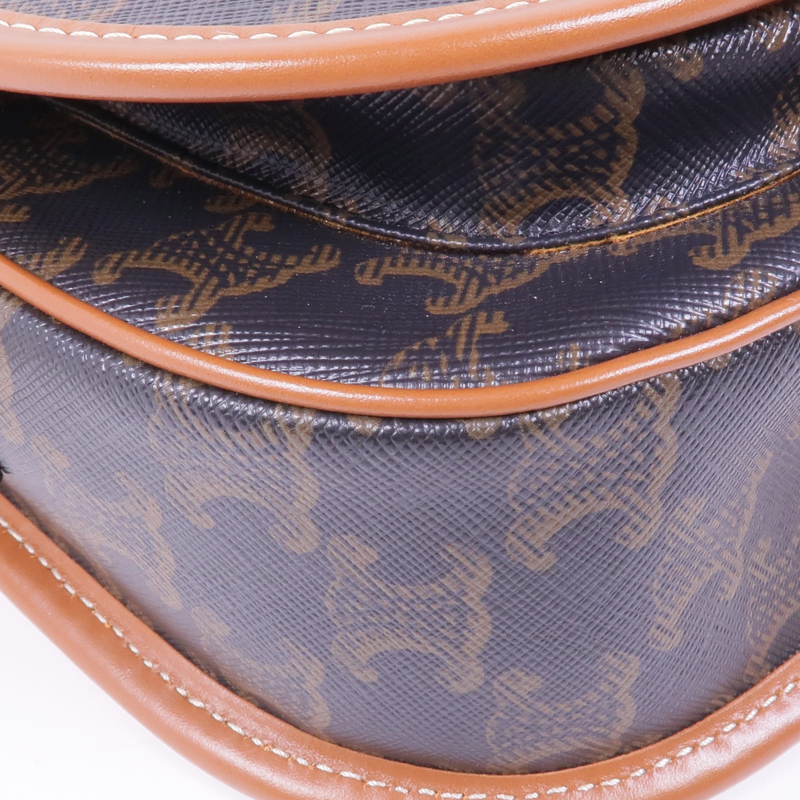 CELINE 塗層帆布Folco Bag金扣肩背袋